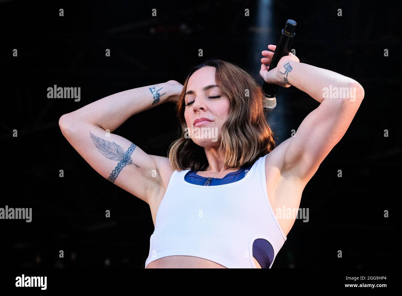 Portsmouth, Royaume-Uni. 29 août 2021. Melanie Jayne Chisholm, mieux connue sous le nom de Melanie C ou Mel C, se produit en direct sur scène au Victorious Festival. Crédit : SOPA Images Limited/Alamy Live News Banque D'Images Portsmouth, Royaume-Uni. 29 août 2021. Melanie Jayne Chisholm, mieux connue sous le nom de Melanie C ou Mel C, se produit en direct sur scène au Victorious Festival. Crédit : SOPA Images Limited/Alamy Live News Banque D'Images