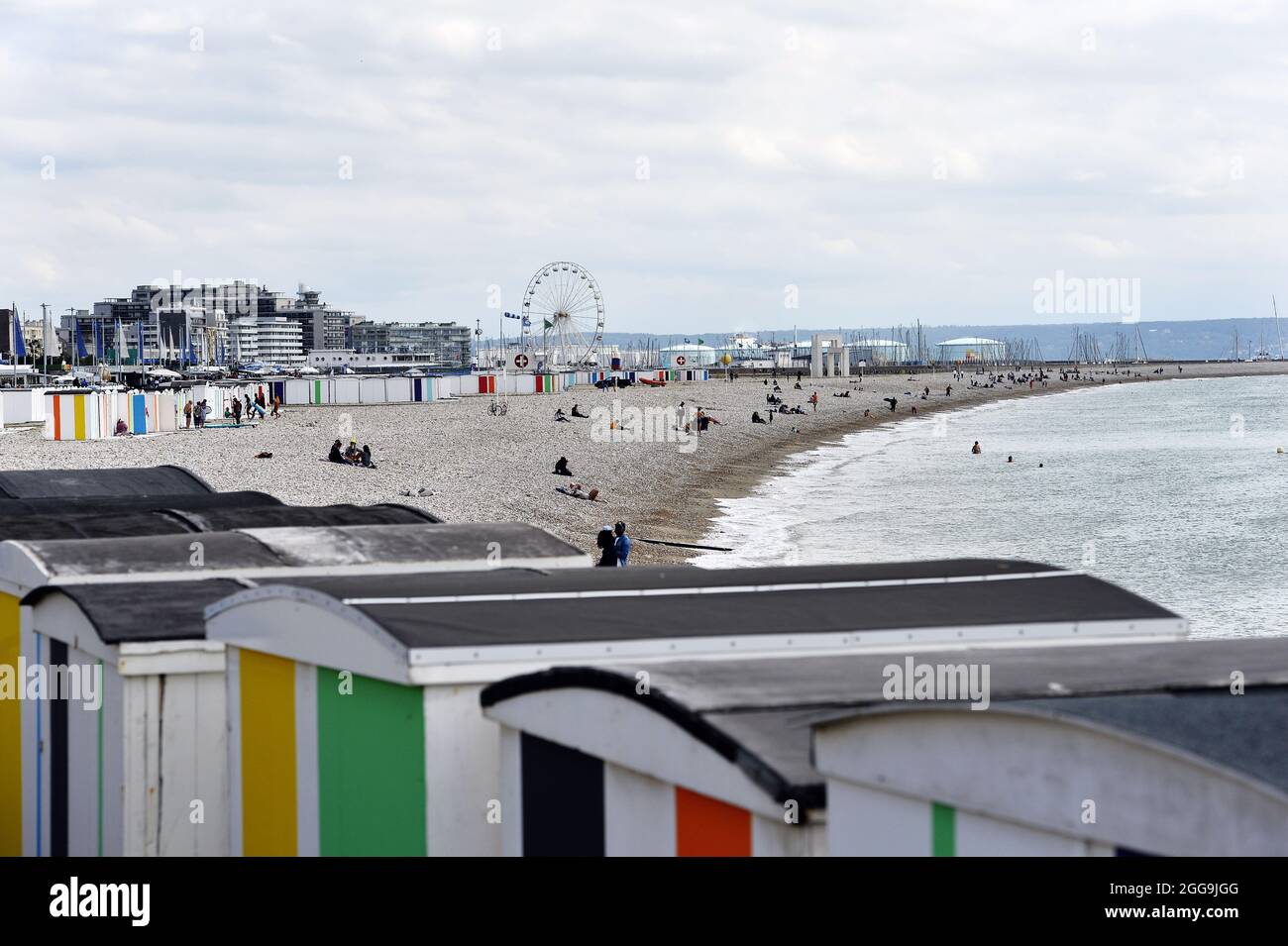 Plage du Havre - Seine Maritime - France Banque D'Images