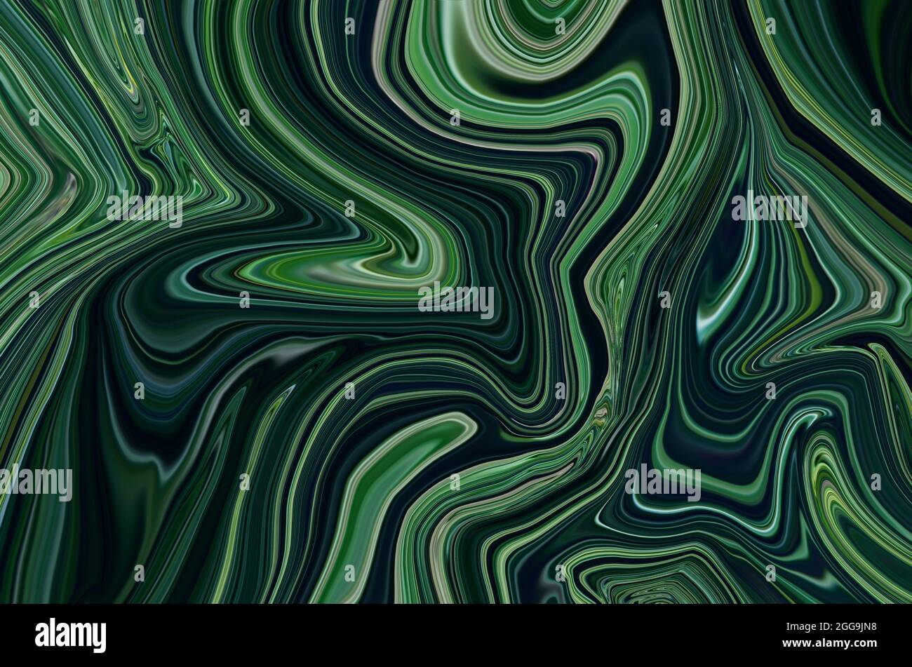 Vert foncé marbre liquide psychédélique fluide art abstrait conception de fond. Style élégant et tendance en marbre liquide. Idéal pour le Web, la publicité, les tirages. Banque D'Images