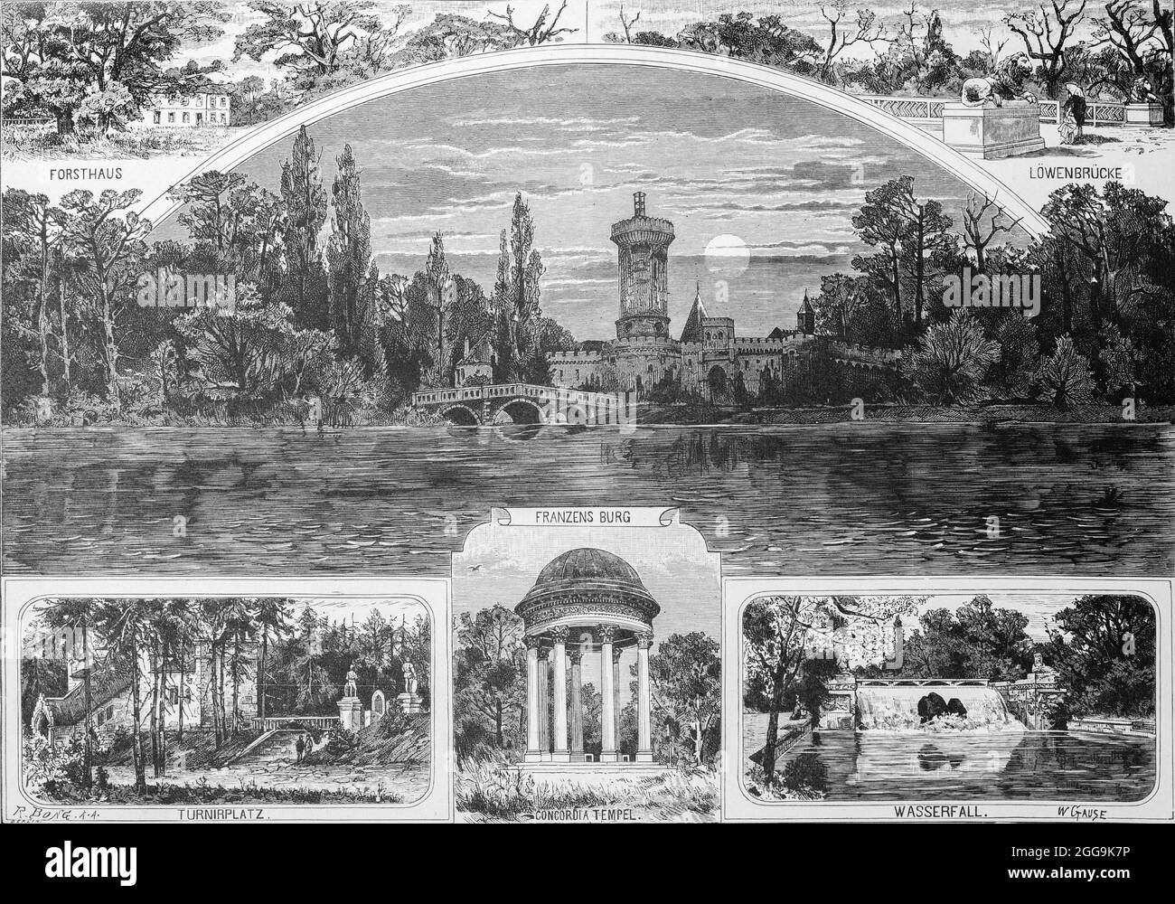 Scènes du Palais de l'Emperial à Laxenburg près de Vienne, Vienne, Autriche, Europe, Hauptstädte der Welt, Illustration historique 1897 Banque D'Images