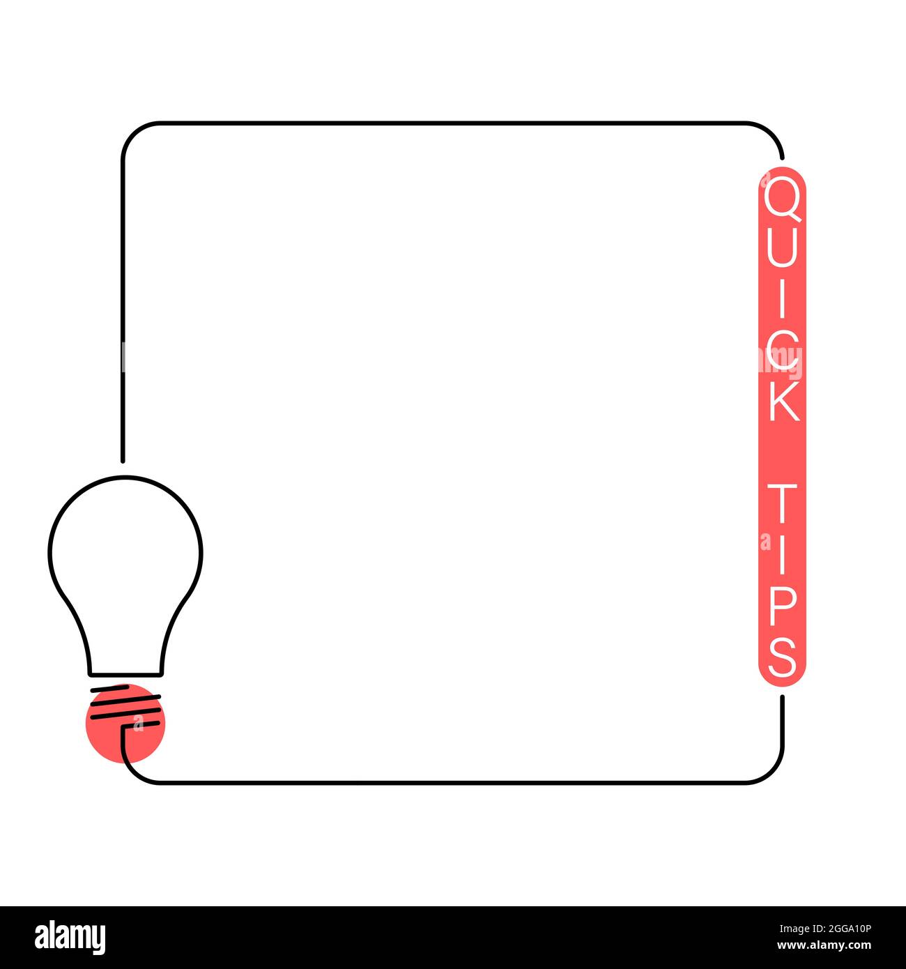 Icône Petites astuces minimales avec ampoule. Plat linéaire tendance simple logotype graphique Web bannière conception isolée sur blanc Illustration de Vecteur