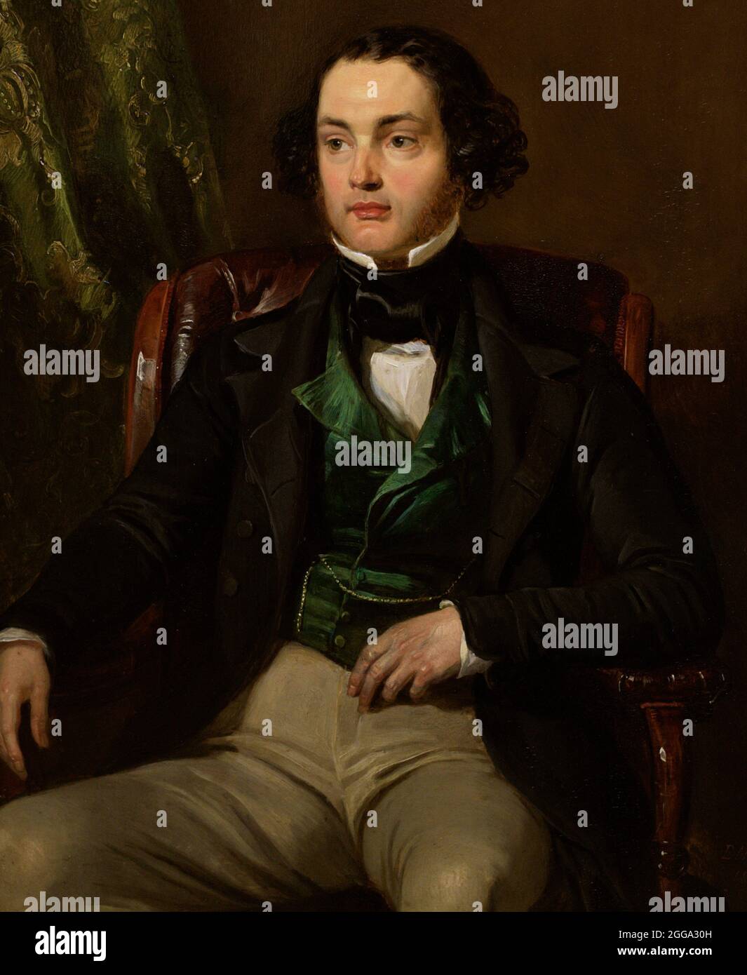 Daniel Maclise (1806-1870). Peintre irlandais. Portrait d'Edward Matthew Ward (1816-1879). Huile sur panneau (45,7 x 35,2 cm), 1846. Galerie nationale de portraits. Londres, Angleterre, Royaume-Uni. Banque D'Images