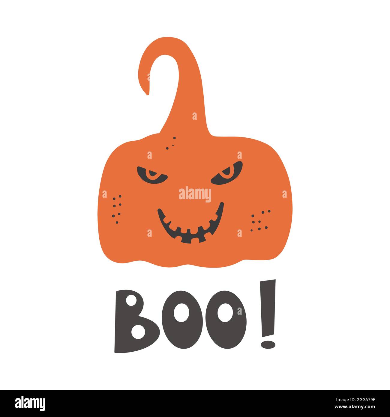 Boo Halloween Silhouette scène Halloween citrouille icônes Halloween Illustration de Vecteur