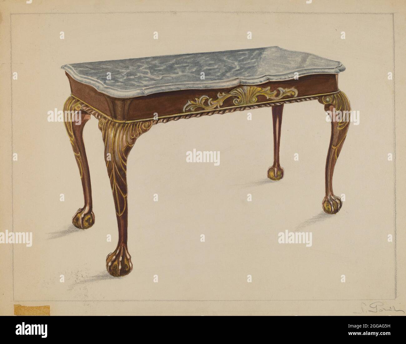 Pier Table, ch. 1936. Banque D'Images