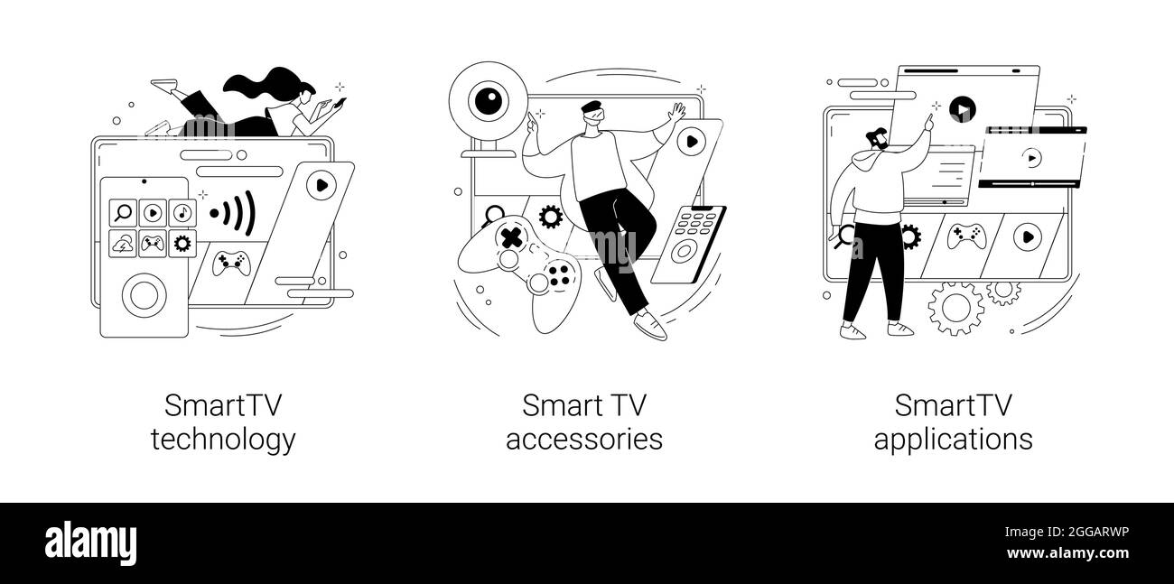 Internet Television résumé concept vecteur illustrations. Illustration de Vecteur