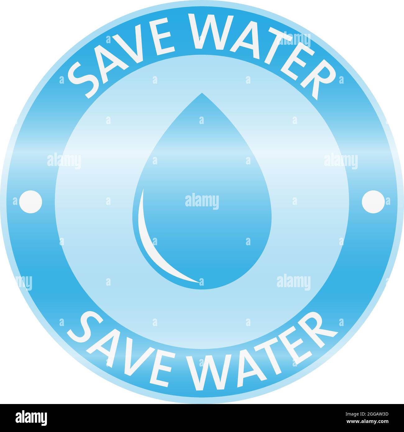 Autocollant ou panneau bleu brillant À ÉCONOMIE D'EAU avec filigrane, illustration vectorielle Illustration de Vecteur