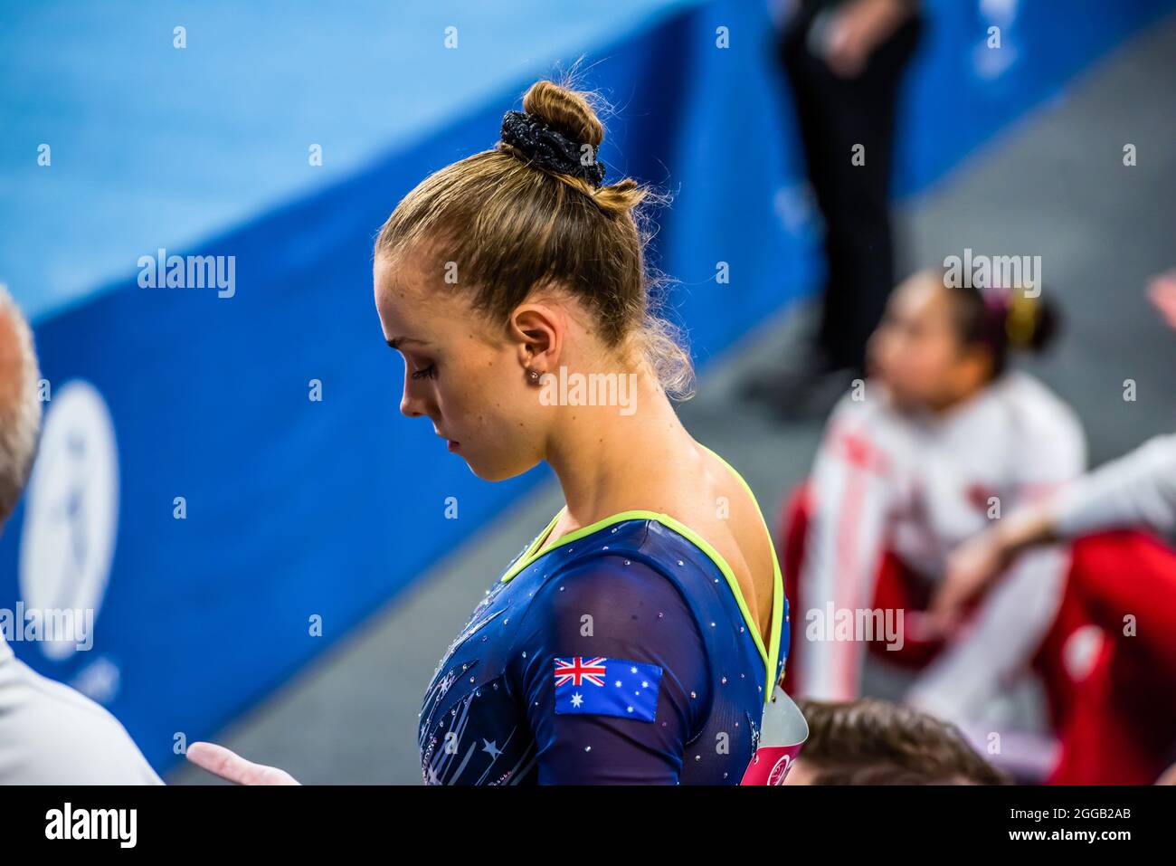 Melbourne, Australie. 15 décembre 2014. Australian Georgia-Rose Brown vu lors de la coupe du monde de gymnastique artistique de Melbourne à la John Cain Arena. Crédit : SOPA Images Limited/Alamy Live News Banque D'Images