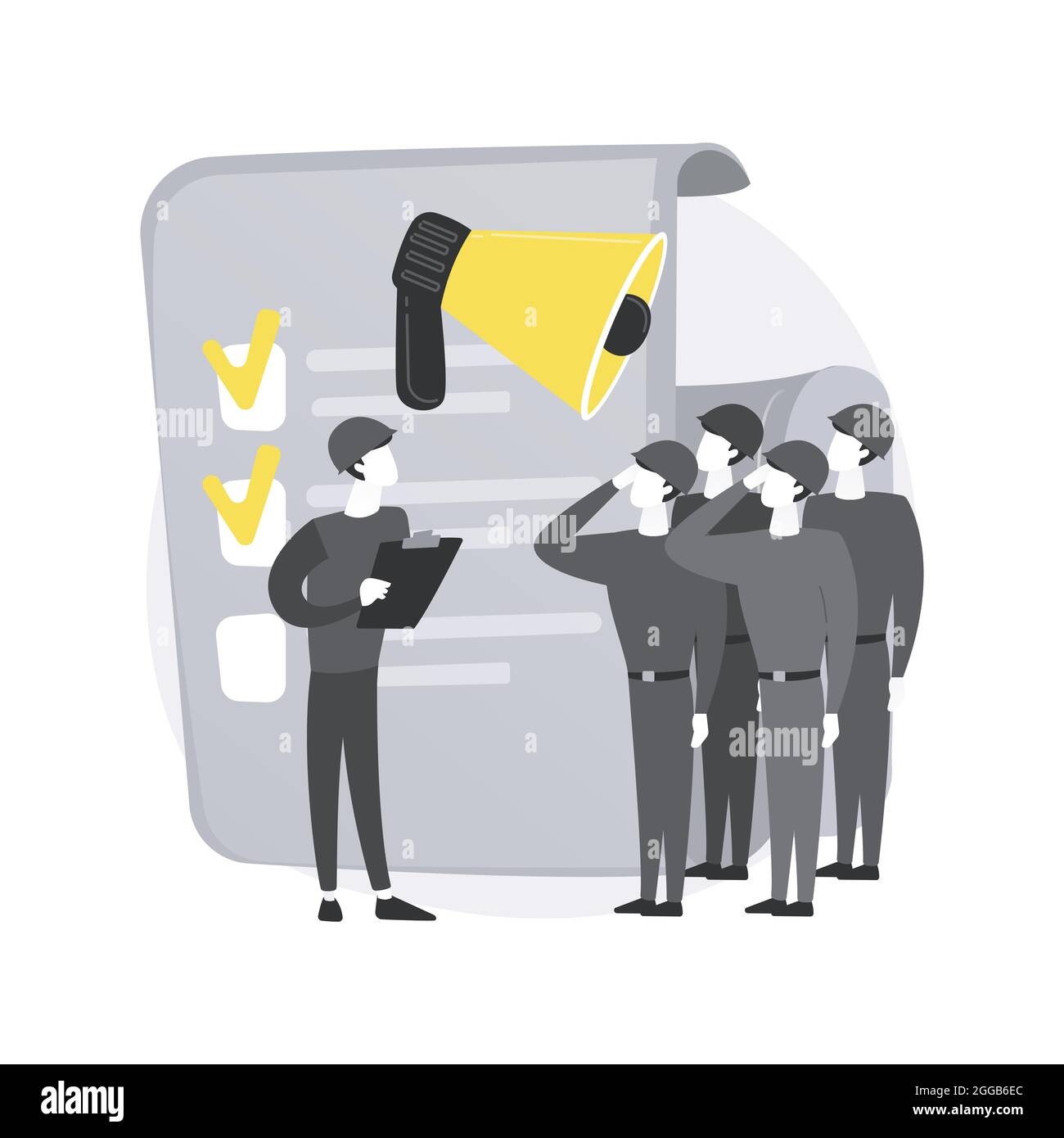 Illustration vectorielle du concept abstrait du service militaire obligatoire. Illustration de Vecteur