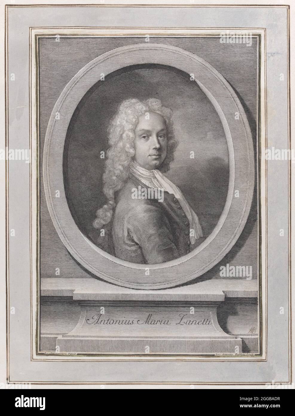 Portrait d'Anton Maria Zanetti l'aîné, ca. 1725. Banque D'Images