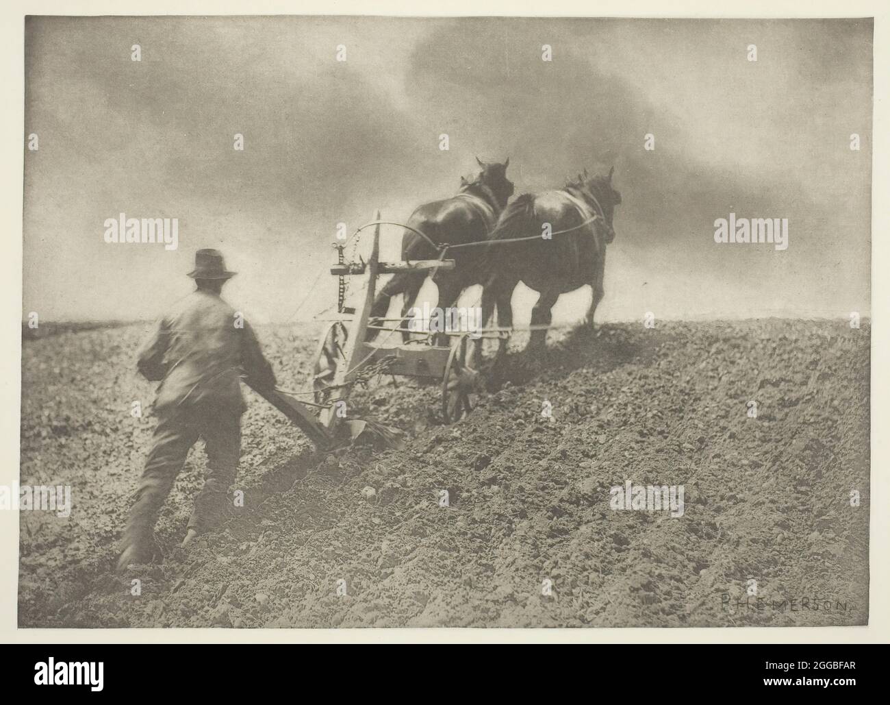 Une traction raide, (Suffolk), c. 1883/87, imprimé en 1888. Une œuvre en photogravure, plaque iv de "Pictures of East anglian Life", publiée par sampson low, marston, searle & amp; rivington (1888). Banque D'Images