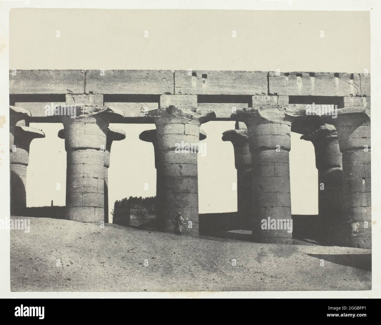 Louqsor, Grande Colonnade du Palais; TH&#xe8;bes, 1849/51, imprimé en 1852. Une oeuvre en papier salé, planche 25 de l'album "Egypte, nubie, palestine et syrie" (1852). Banque D'Images
