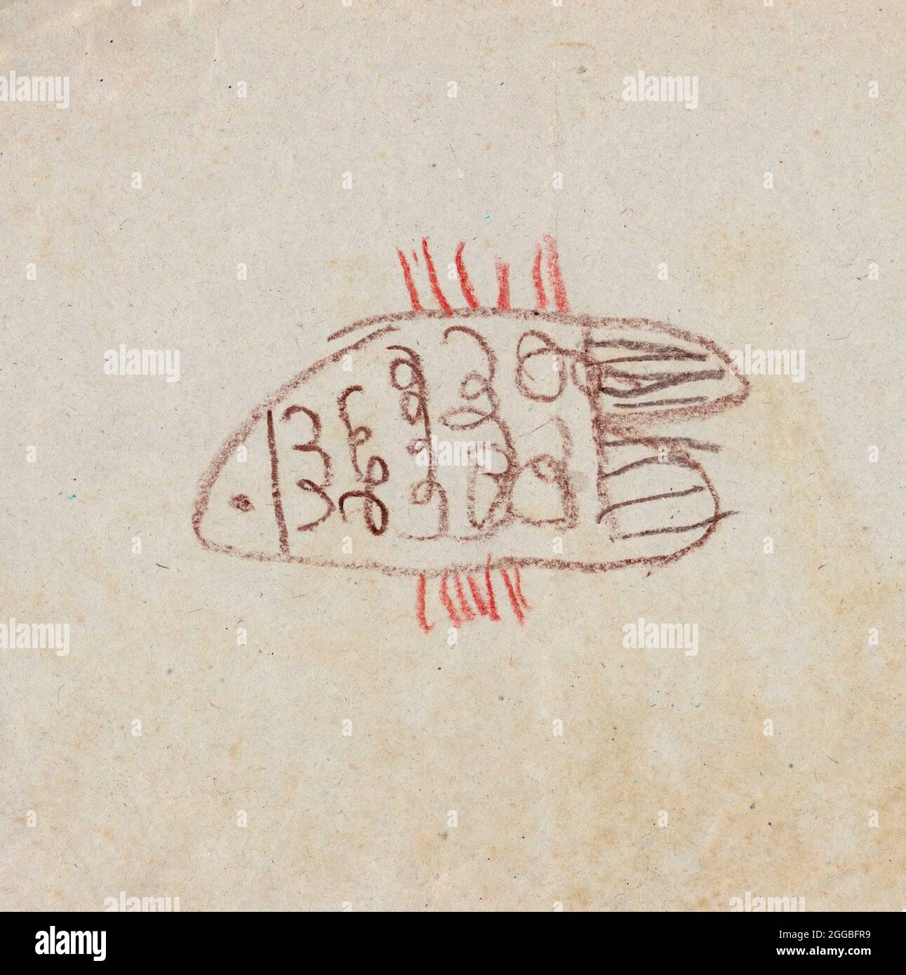 Dessin de poisson pour enfants Banque D'Images