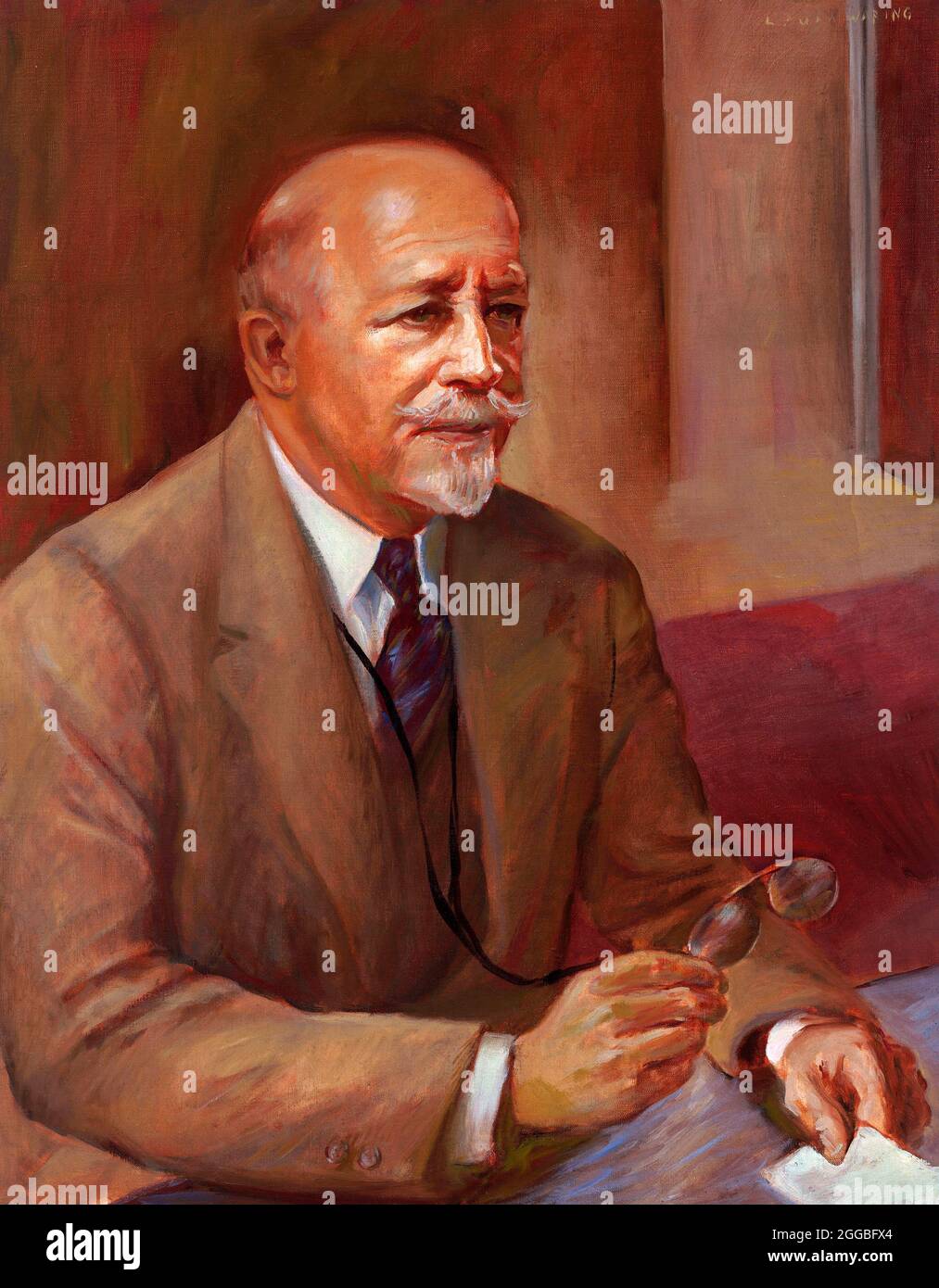 W E B du Bois. Portrait de William Edward Burghardt du Bois (1868-1963) par Laura Wheeler Waring. Du Bois était un sociologue américain, un socialiste, un historien et un militant des droits civils. Banque D'Images