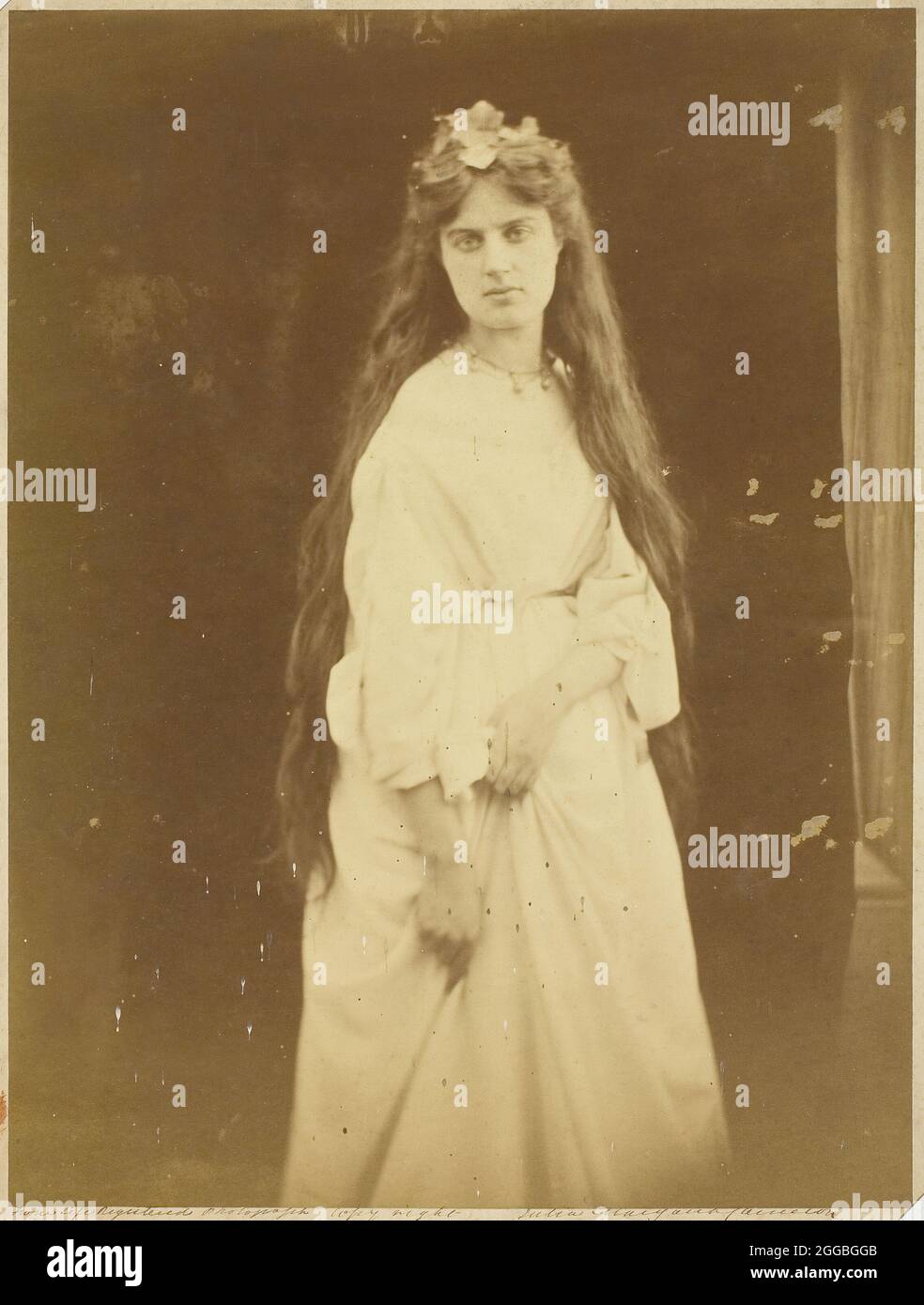Marie Spartali, septembre 1868. Une œuvre en imprimé albumine. Banque D'Images