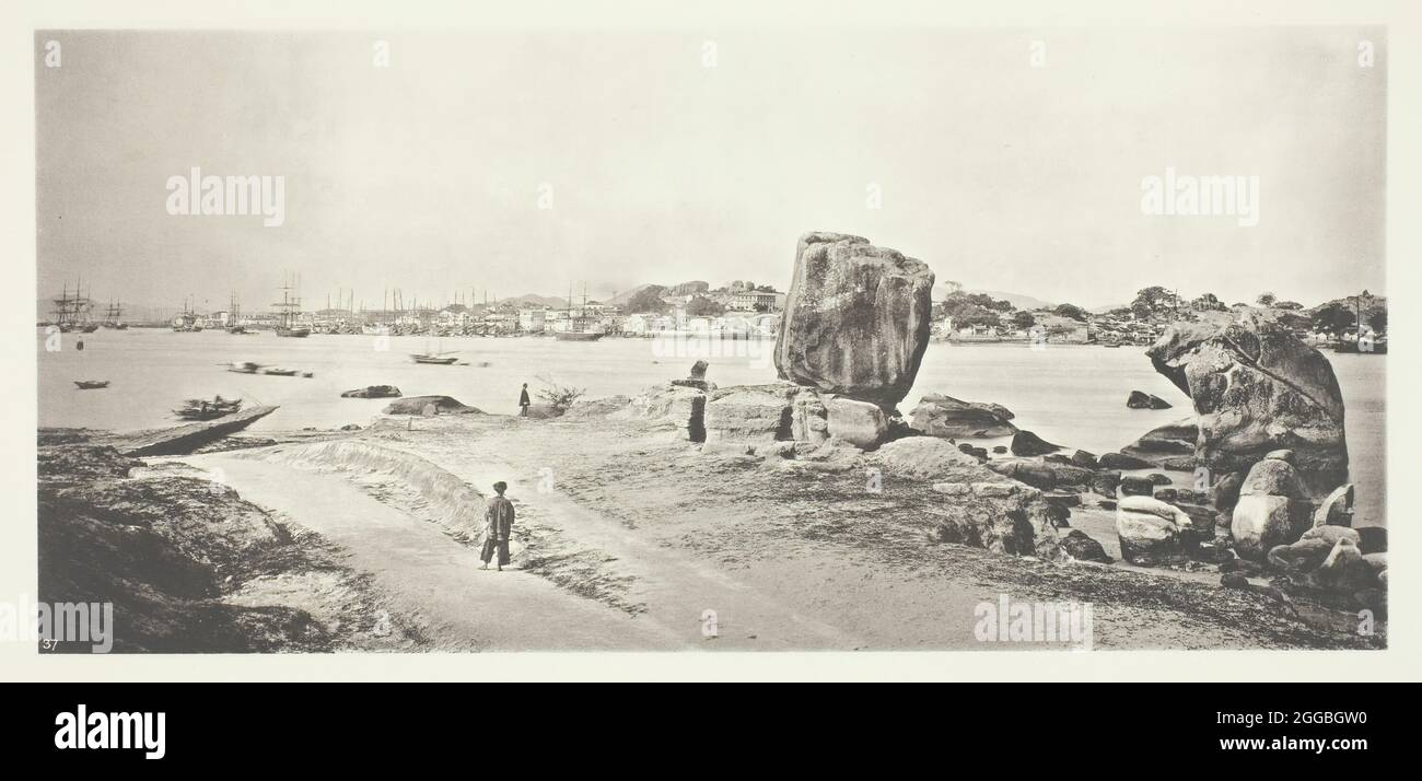 Amoy Harbour, c. 1868. Une oeuvre de collotype, pl. xiii de l'album "illustrations de la chine et de son peuple, volume ii" (1873). Banque D'Images