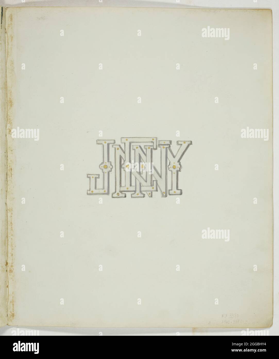 Auld Lang Syne Album, 1855/68. Une oeuvre en album (gravures, dessins, textes et coupures de journaux). Banque D'Images