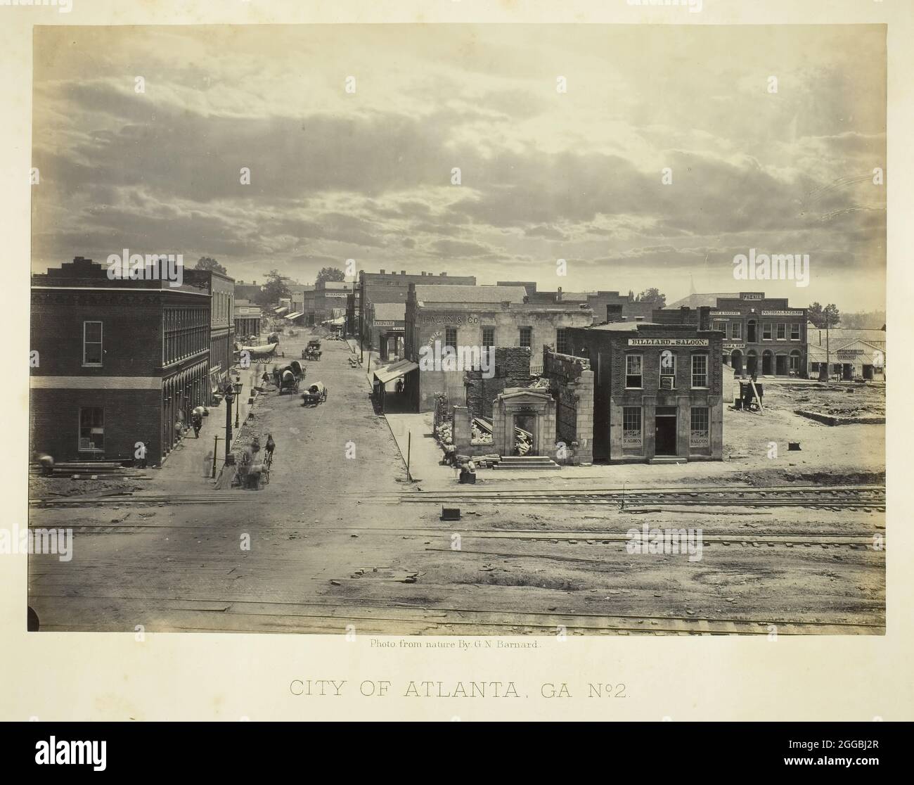 Ville d'Atlanta, GA, n° 2, 1866. Impression d'albumine, planche 46 de l'album "vues photographiques de la campagne Sherman" (1866). Banque D'Images