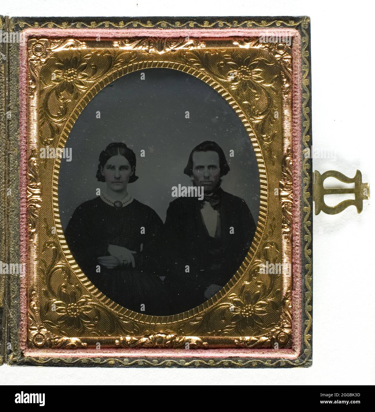 Sans titre [portrait d'un homme et d'une femme], 1839/99. Type d'ambrotype. Banque D'Images