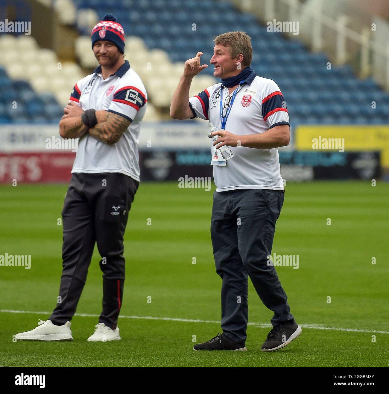 Tony Smith, entraîneur en chef de Hull Kingston Rovers, discute avant le match des tonights à Huddersfield in, le 8/30/2021. (Photo de Graham Crowther/News Images/Sipa USA) crédit: SIPA USA/Alay Live News Banque D'Images