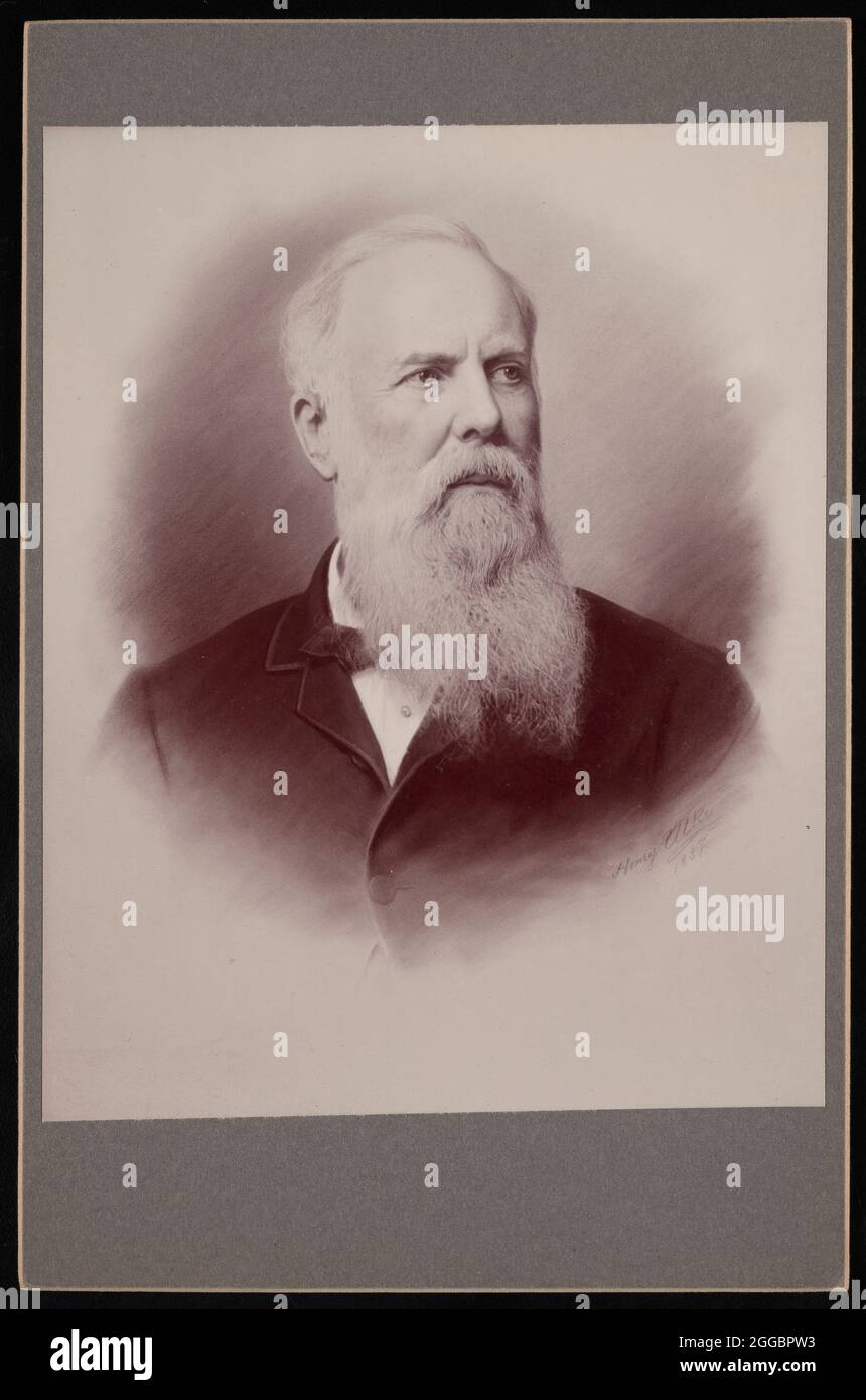 Portrait de Henry Coppee&#xb4; (1821-1895), novembre 1887. Banque D'Images