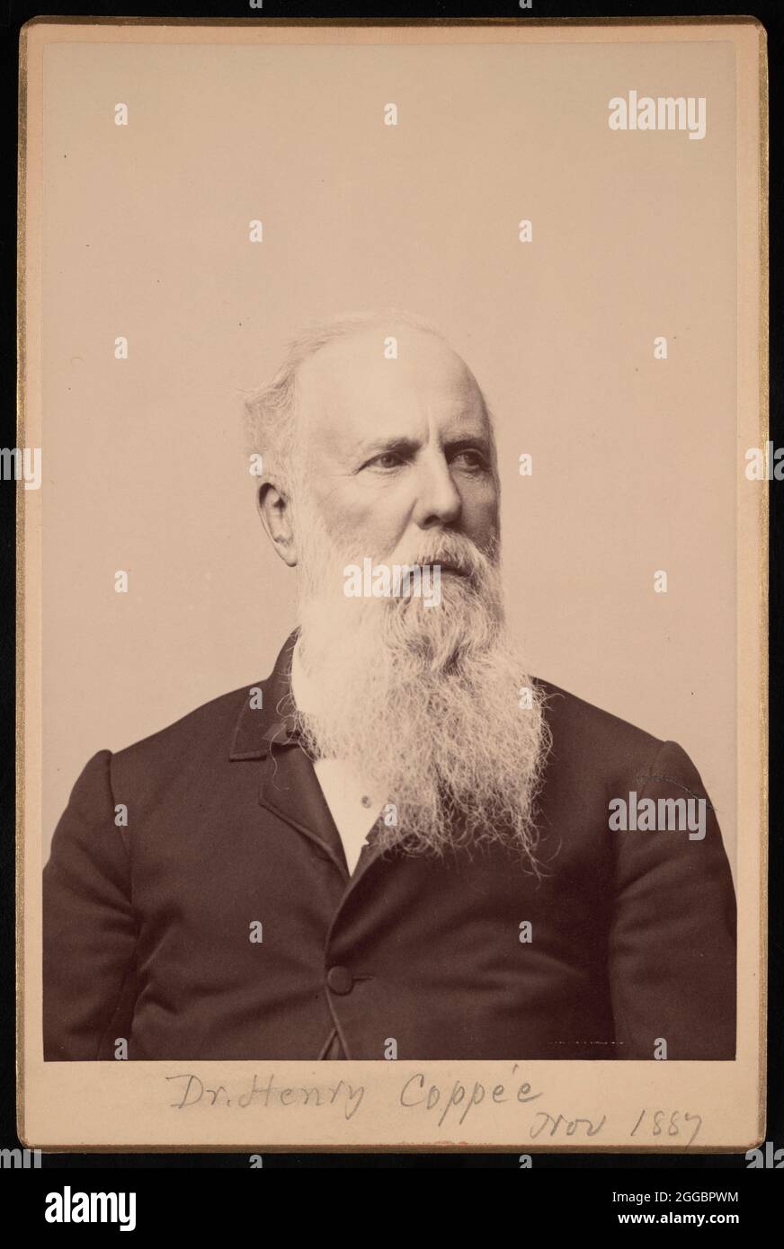 Portrait de Henry Coppee&#xb4; (1821-1895), novembre 1887. Banque D'Images