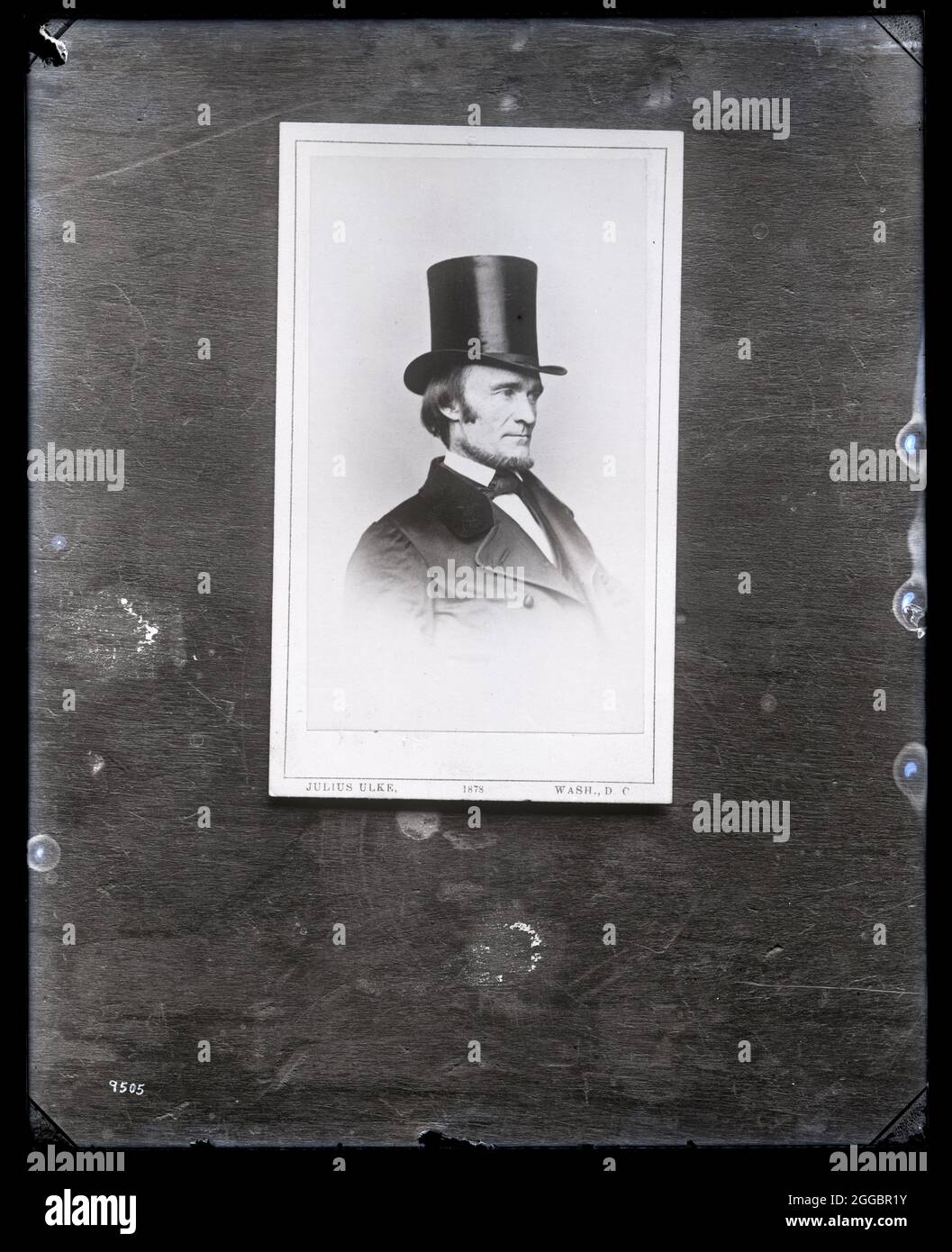 Carte-de-visite de Fielding Bradford Meek (1817-1876), 1880. Géologue et paléontologue. Par Julius Ulke, 1878. Banque D'Images