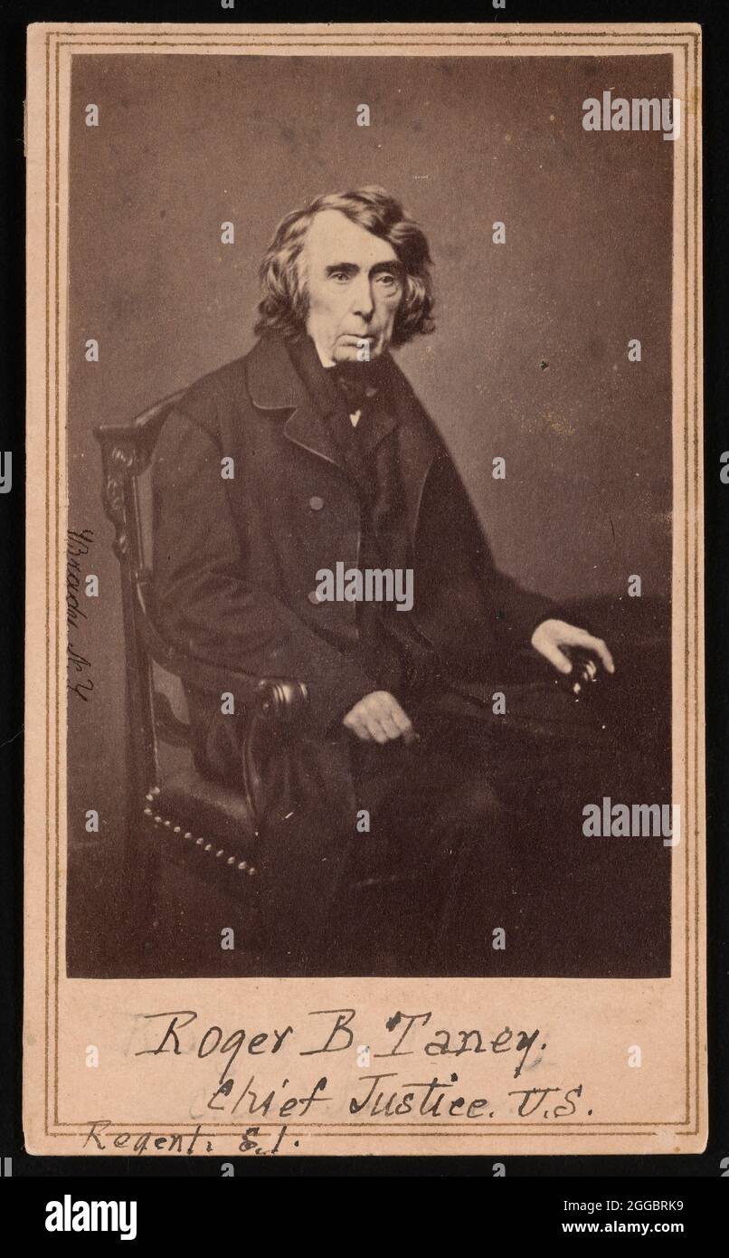 Portrait de Roger Brooke Taney (1777-1864), avant 1864. Banque D'Images