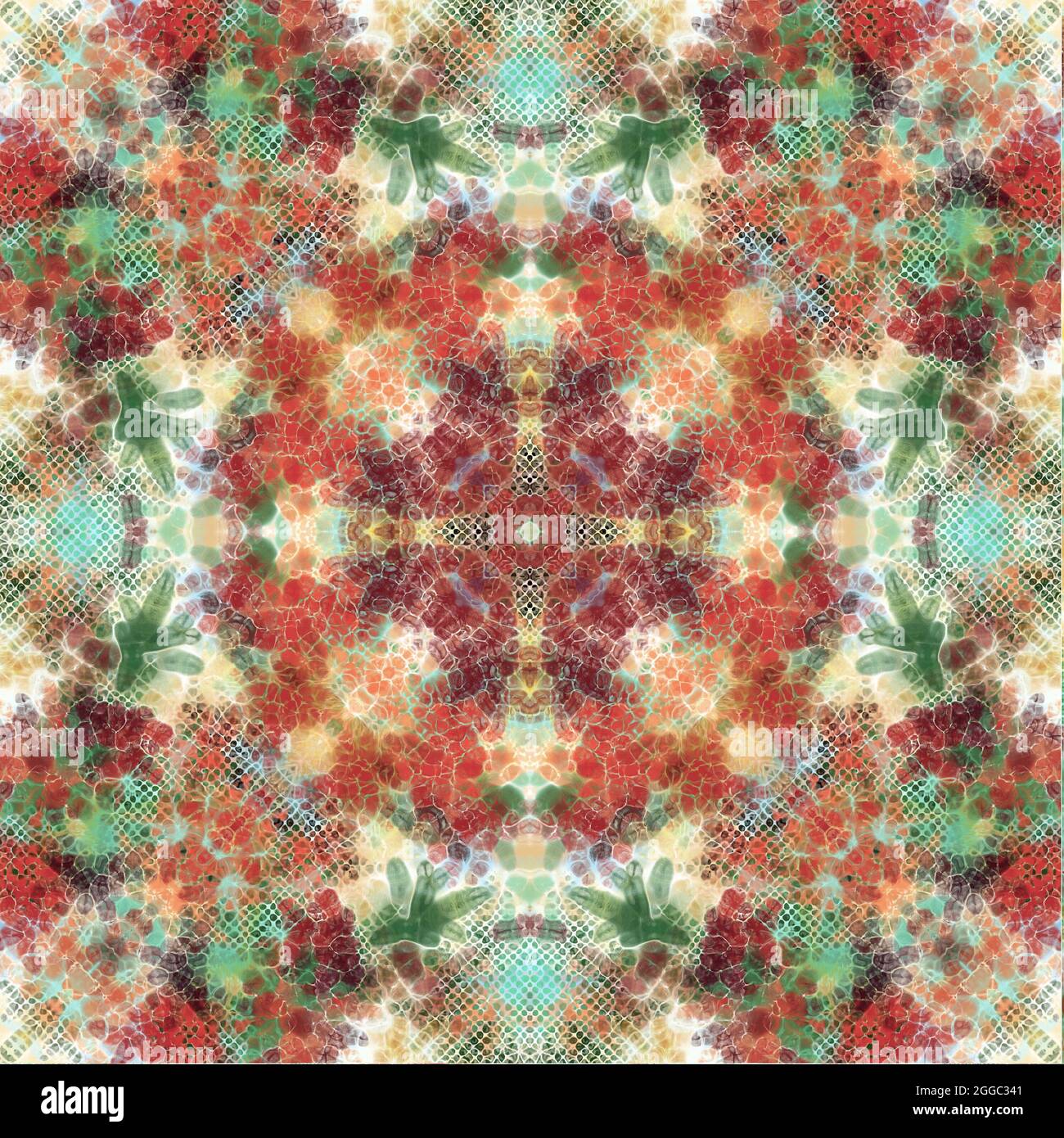 Belle texture kaléidoscope multicolore. Design géométrique, kaléidoscope en mosaïque. Banque D'Images