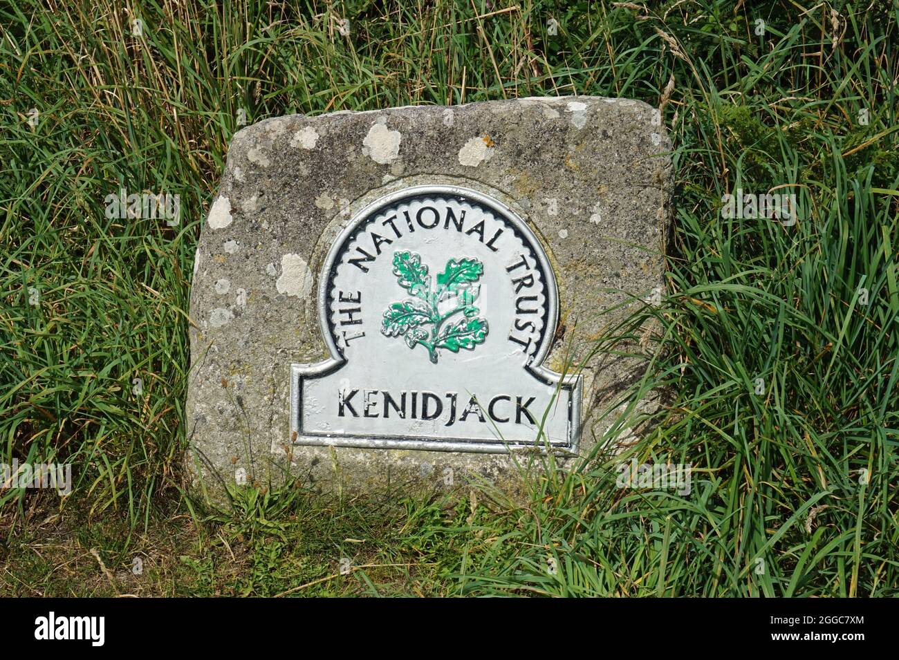 Signature du National Trust Letcha, Kenidjack et Penberth Cove (Cornwall) Banque D'Images