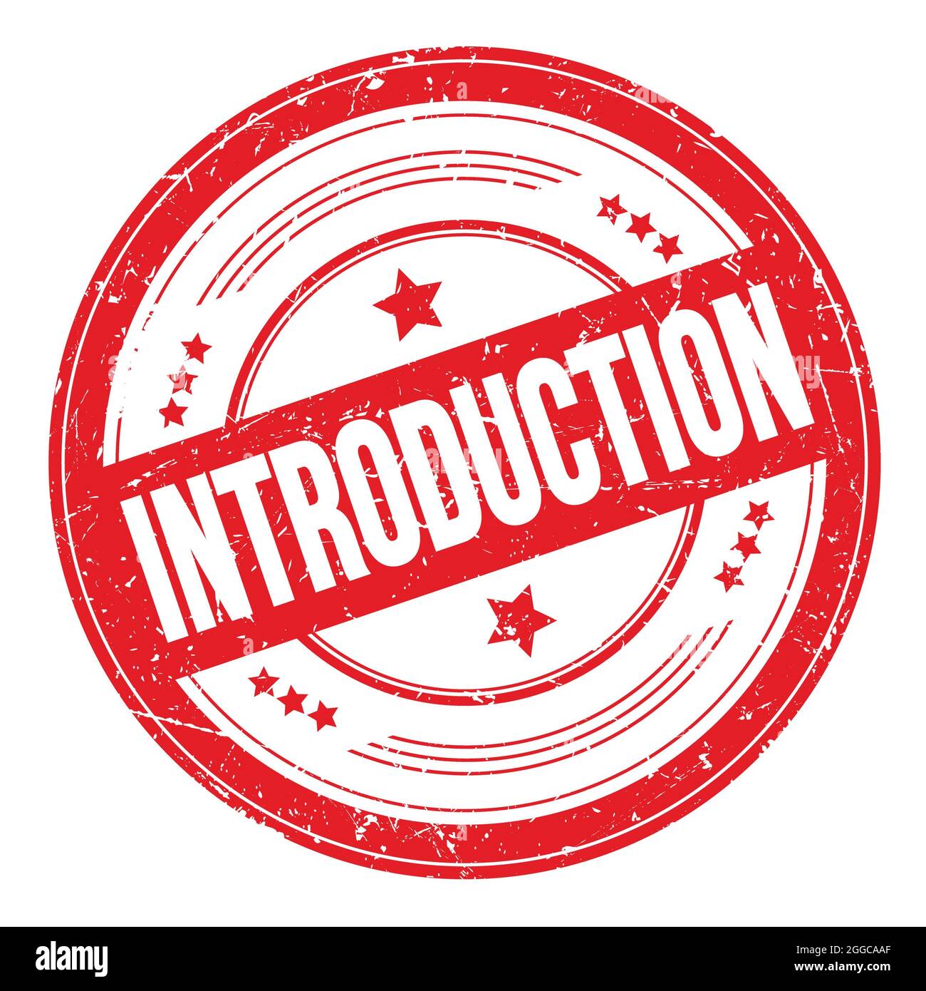 TEXTE D'INTRODUCTION sur le timbre de texture rond rouge grungy Photo ...