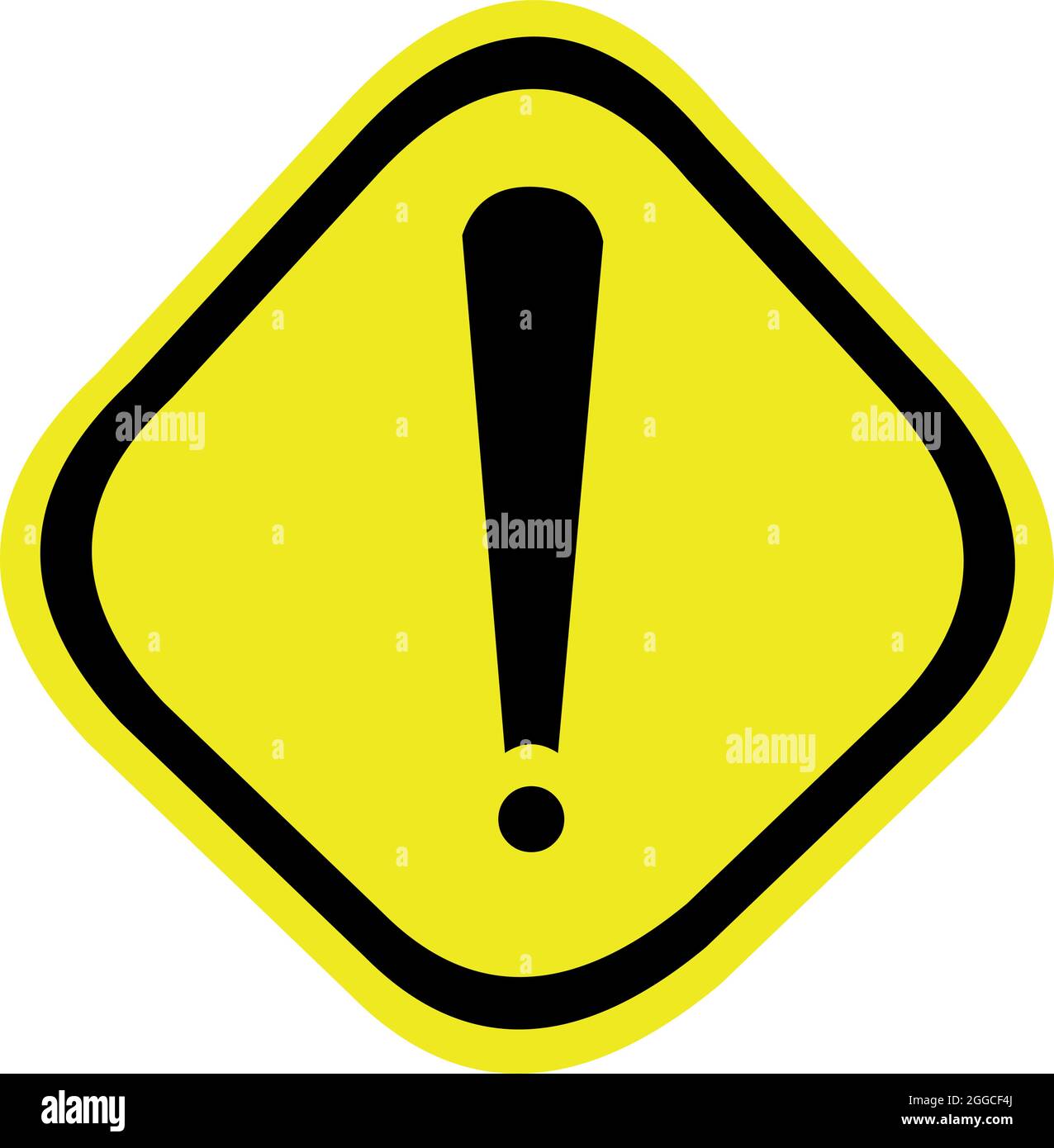 Illustration vectorielle du panneau de signalisation avec point d'exclamation Illustration de Vecteur