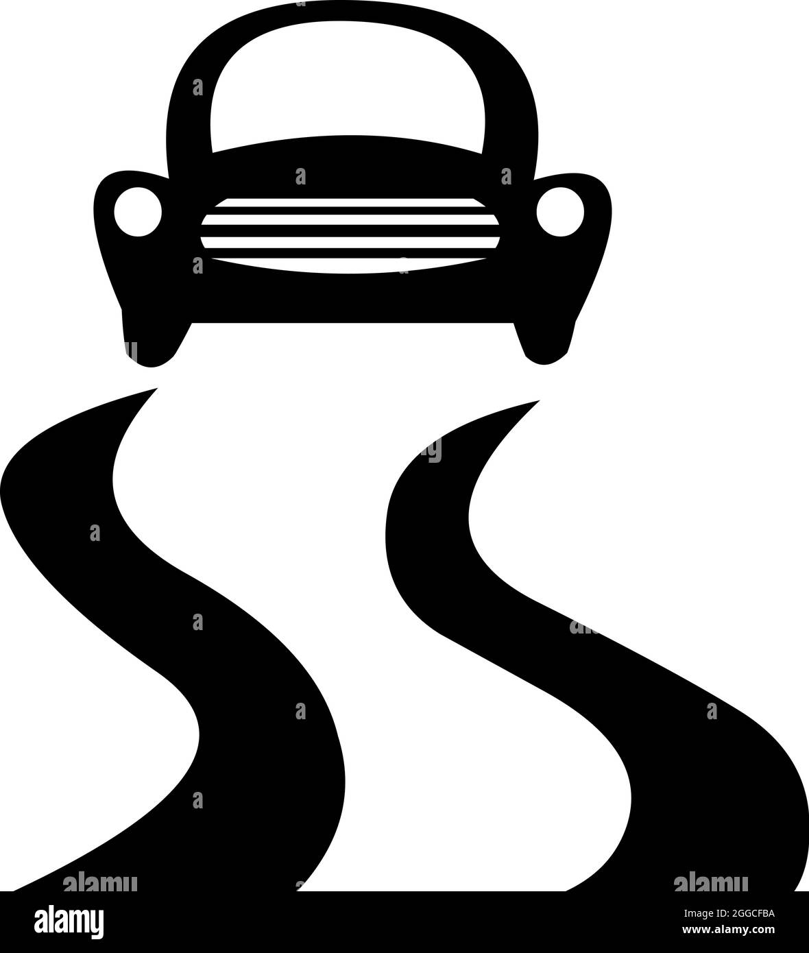 icône de silhouette noire d'interdiction automatique de voiture de