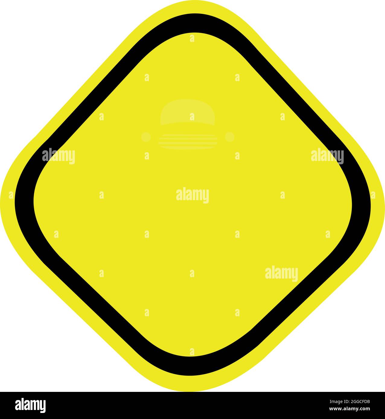 Illustration vectorielle d'une affiche classique jaune et noire, en forme de losange et vide Illustration de Vecteur