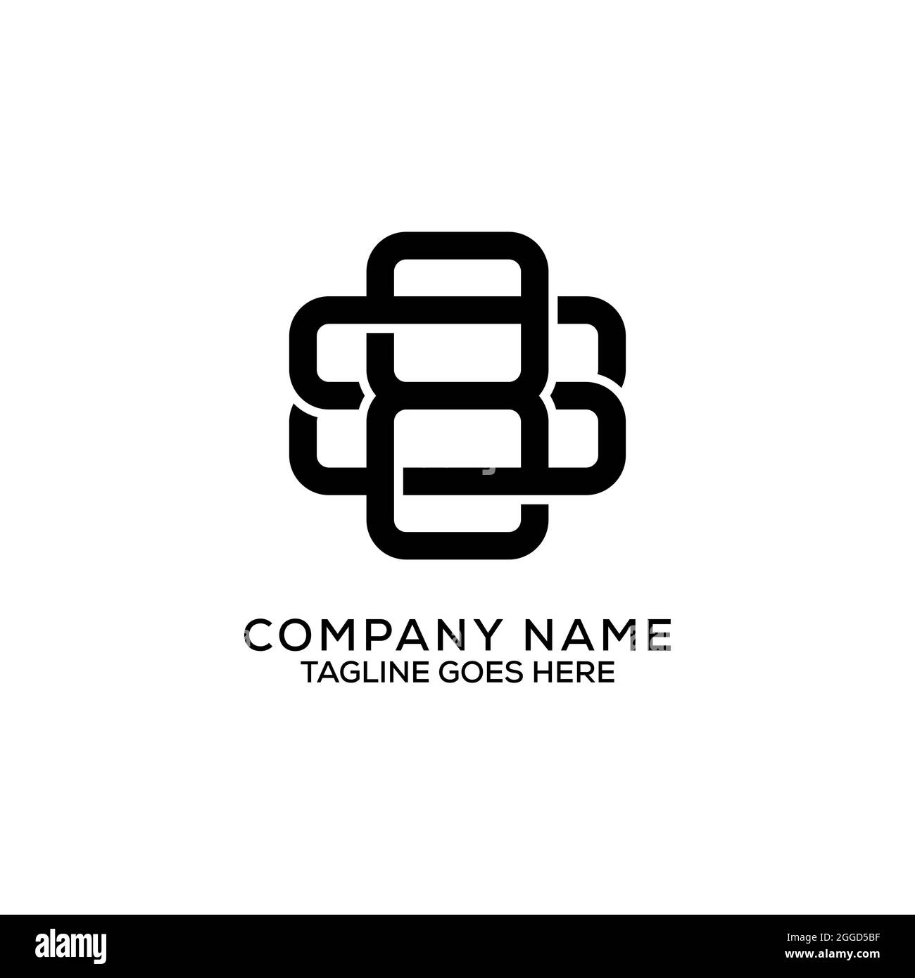 Monogramme BS lettre initiale nom logo design, minimalistes B et S nom de marque concepts de logo Illustration de Vecteur