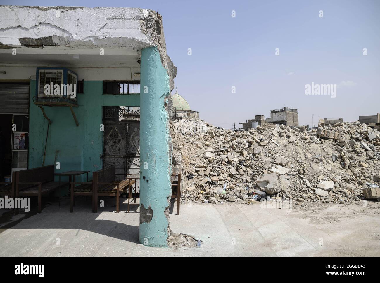 Illustration dans la deuxième ville irakienne de Mossoul, dans la province de Ninive, au nord du pays, le 29 août 2021. Photo par Eliot Blondt/ABACAPRESS.COM. Banque D'Images