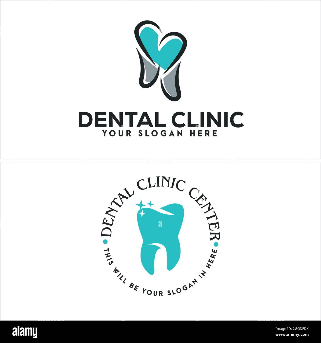 Vecteur d'icône de logo de clinique dentaire Illustration de Vecteur