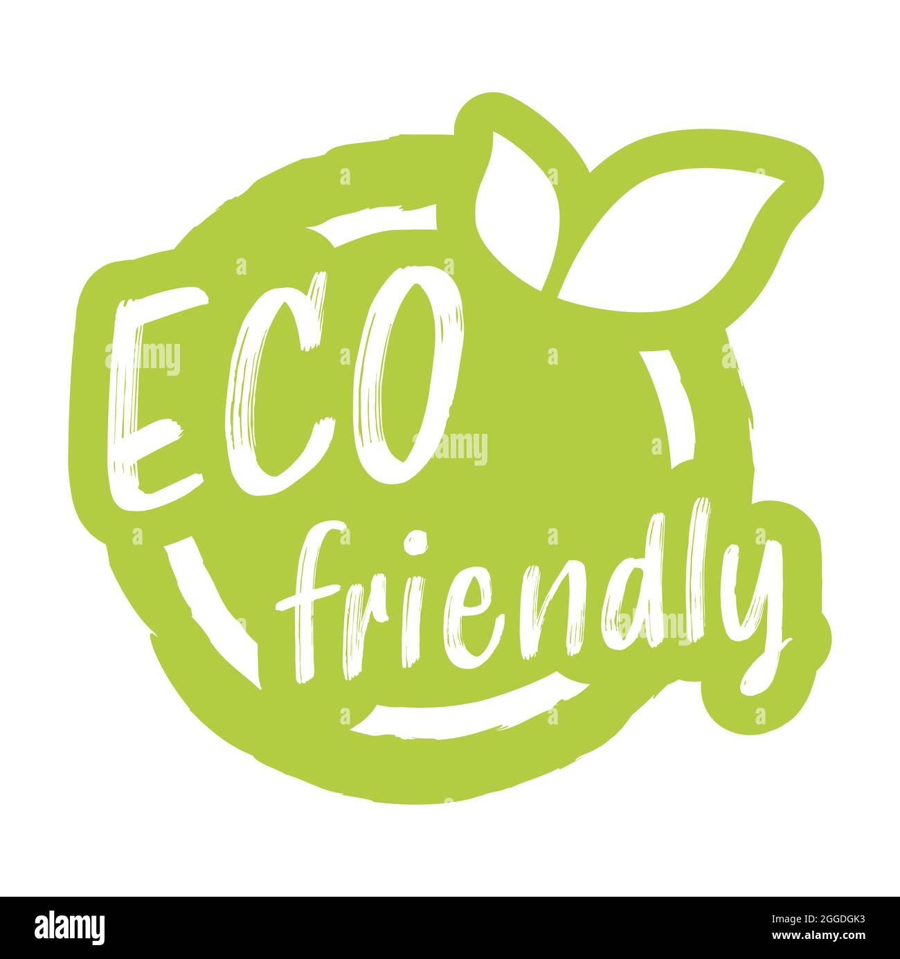 fichier vectoriel eps timbre rond vert moderne avec feuilles, texte blanc écologique Illustration de Vecteur