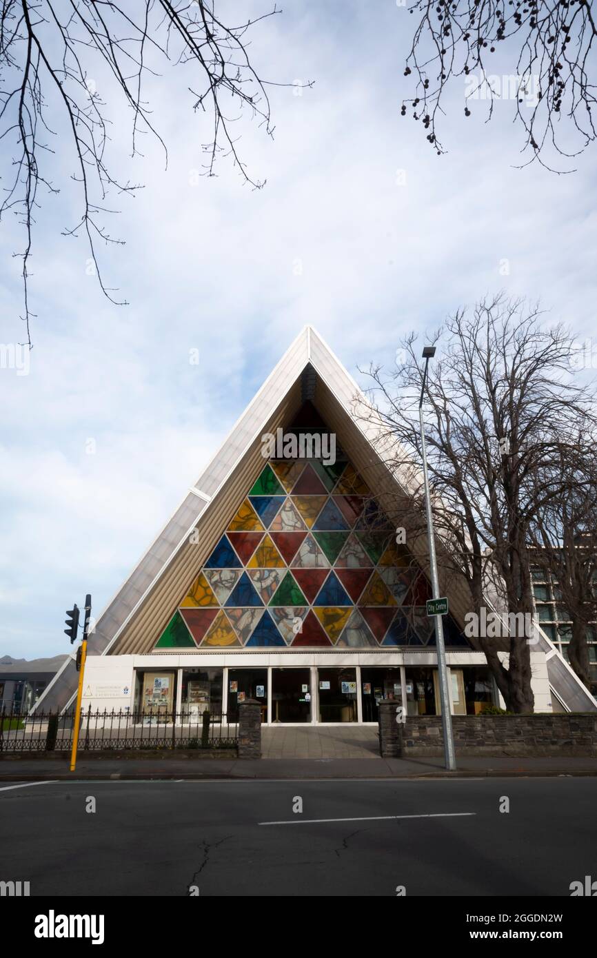 Christchurch Transitional Cathedral, connue sous le nom de la cathédrale de carton, Christchurch, Canterbury, South Island, Nouvelle-Zélande Banque D'Images