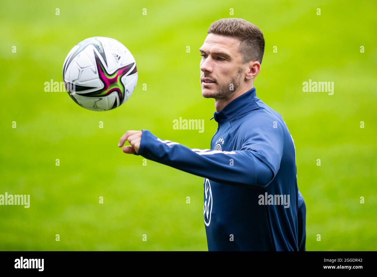 Stuttgart, Allemagne. 31 août 2021. Football, équipe nationale, entraînement, STADE GAZI: Robin Gosens en action. Crédit : Tom Weller/dpa/Alay Live News Banque D'Images