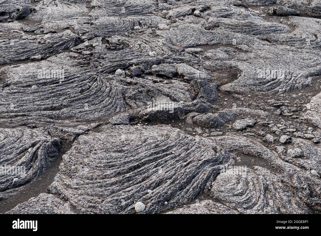 Lave solidifiée, coulées de lave, Odaoahraun, montagnes islandaises, Islande Banque D'Images