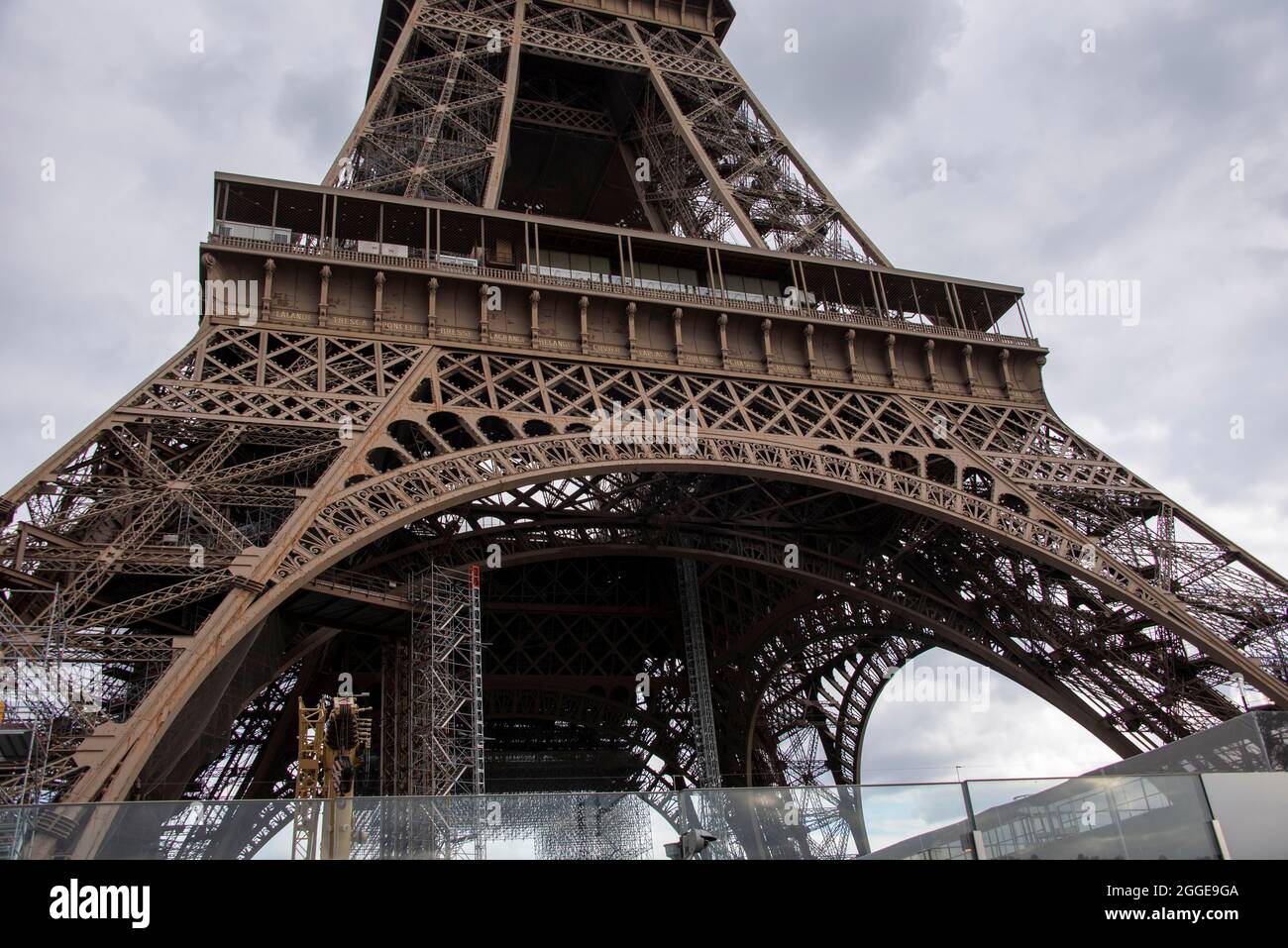 Tour Eiffel, gros plan, Paris, Ile-de-France, France Banque D'Images