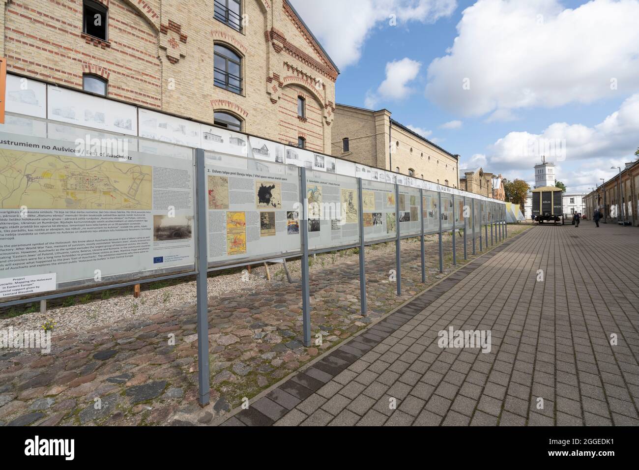 Riga, Lettonie. Août 2021. Détails de l'intérieur du ghetto de Riga et du Musée letton de l'Holocauste dans le centre-ville Banque D'Images