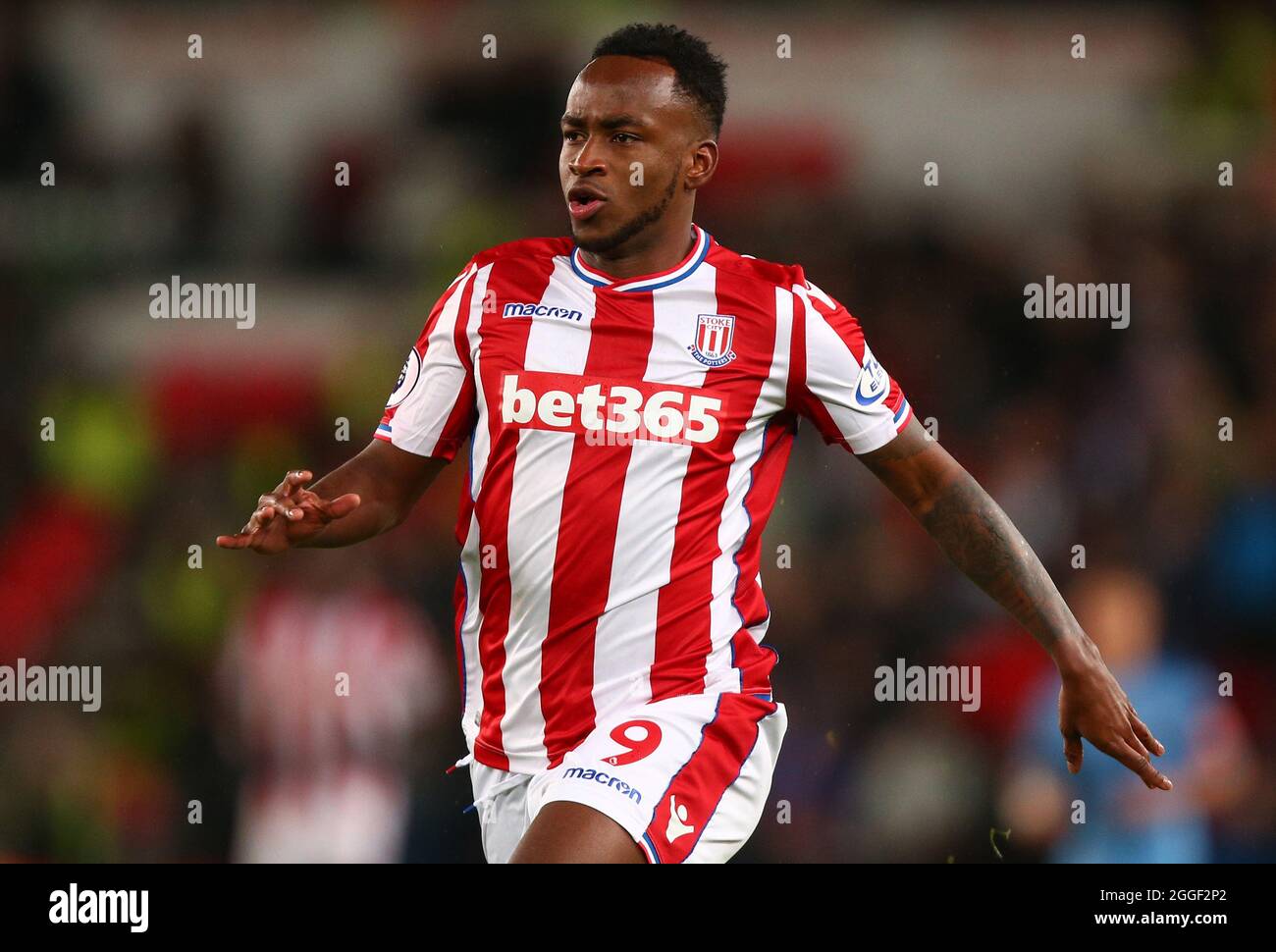 Photo du dossier datée du 1-01-2018 de Saido Berahino de Stoke City. Date de publication : le mardi 31 août 2021. Banque D'Images