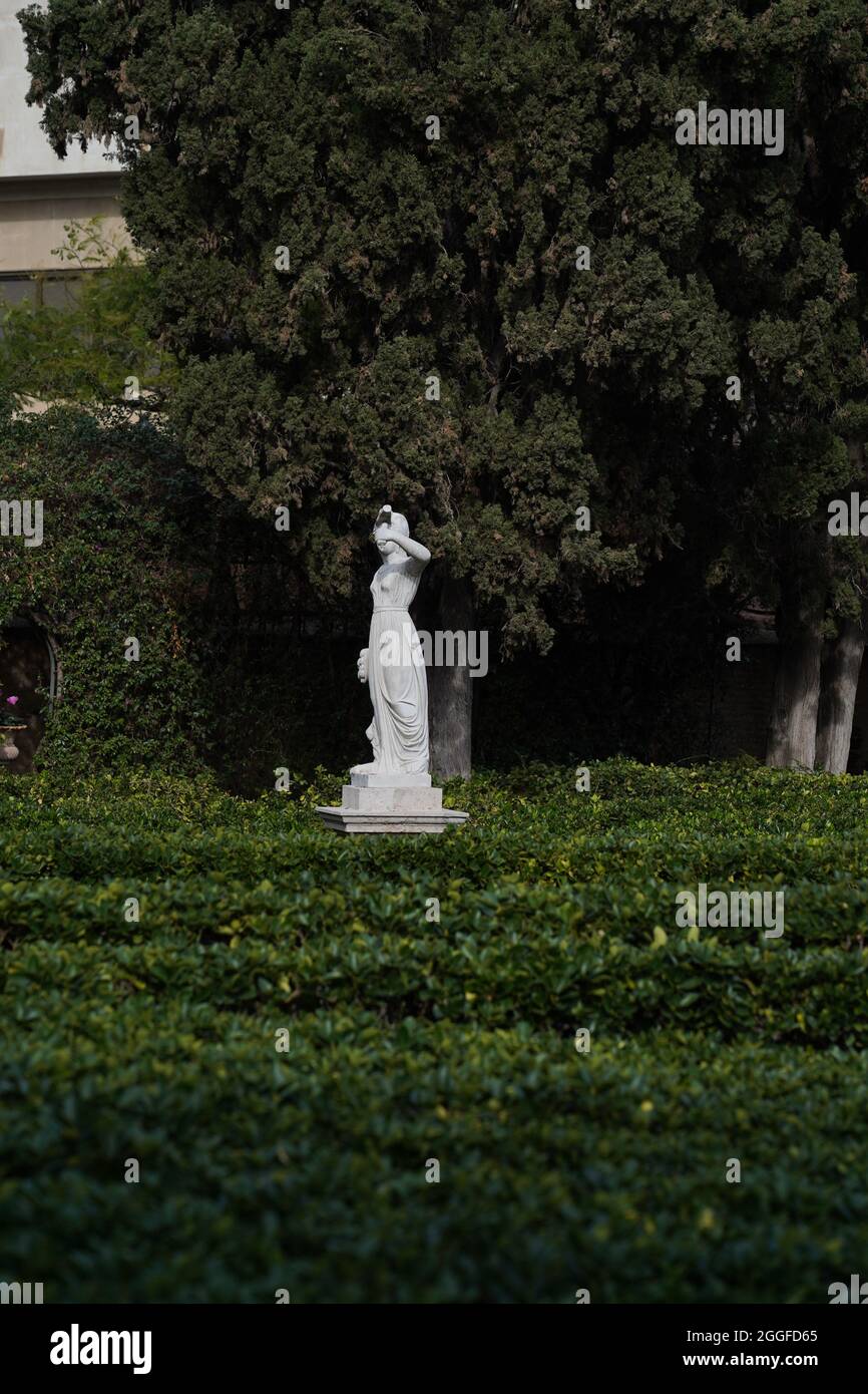 Statues dans les Jardines de Monforte dans la ville de Valence Banque D'Images