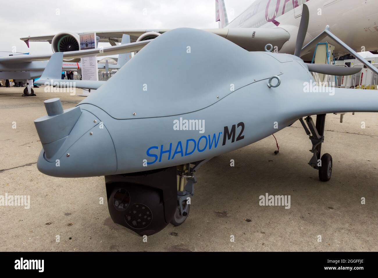 Textron Shadow M2 UAV drone avec Airbus modifications au 51e salon International de Paris Air. France - 18 juin 2015 Banque D'Images
