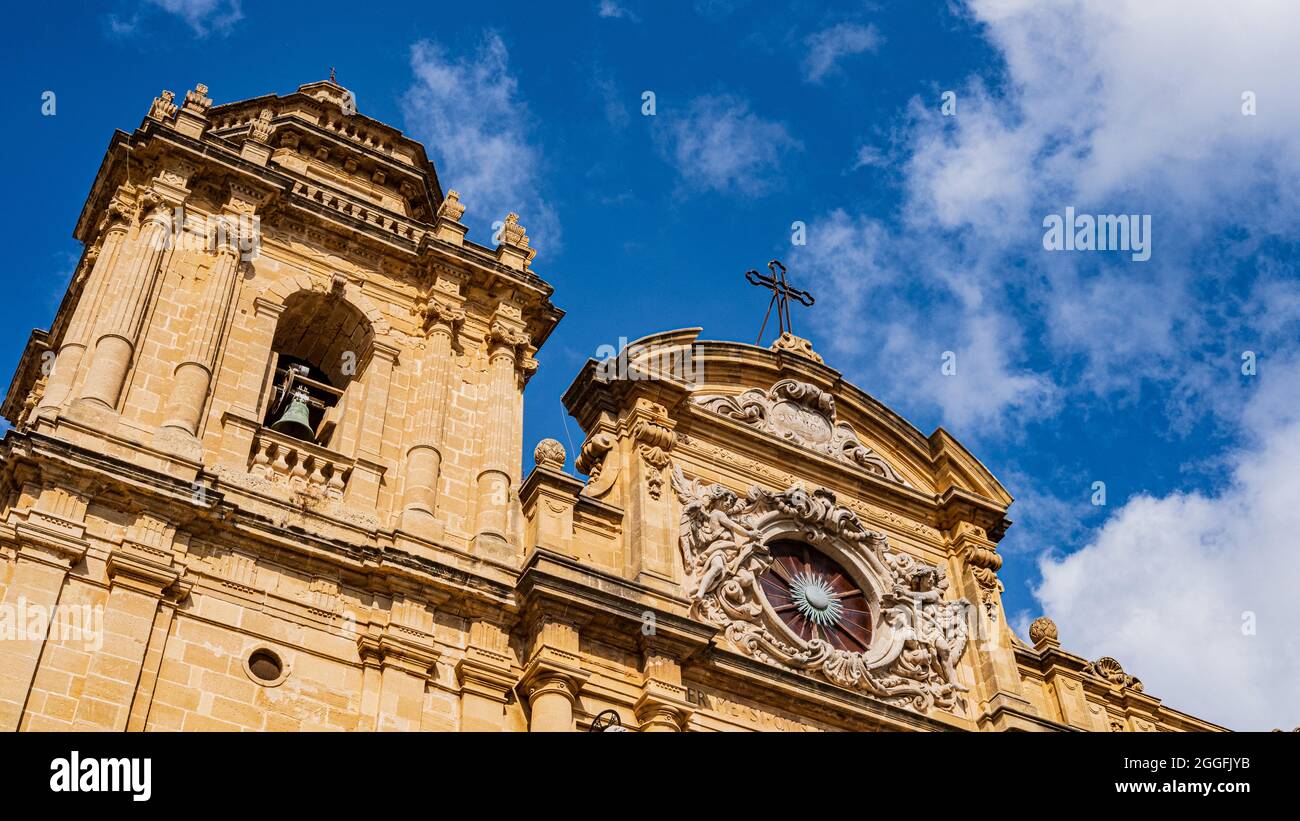 Vue sur la vieille ville de Mazara del Vallo, Sicile, détail Italy.church Banque D'Images