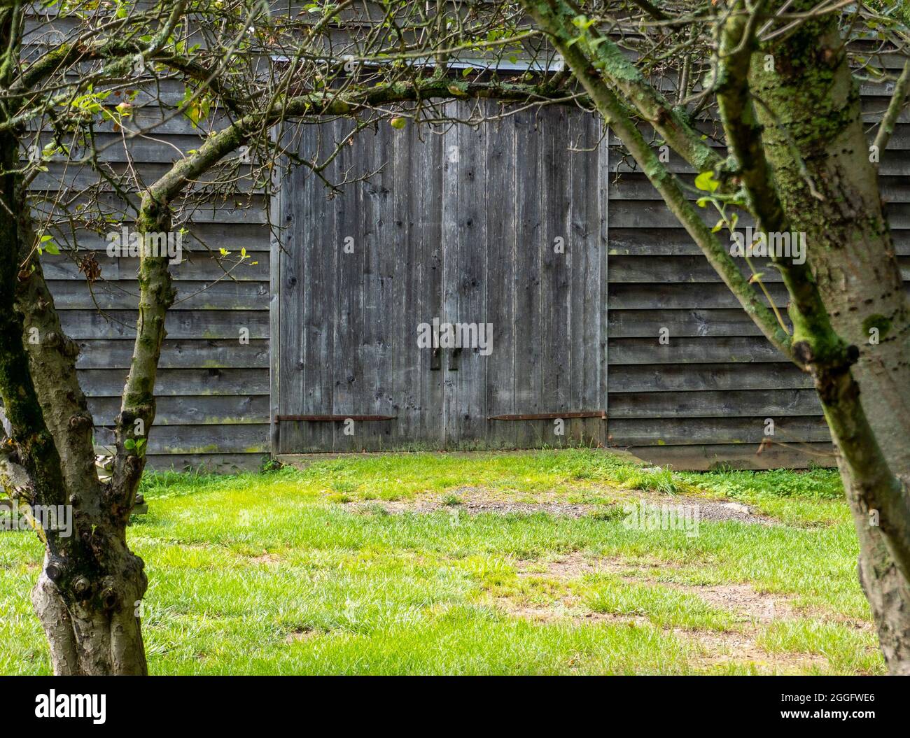 Portes de grange altérées au musée Hopper Goetschius dans le New Jersey Banque D'Images