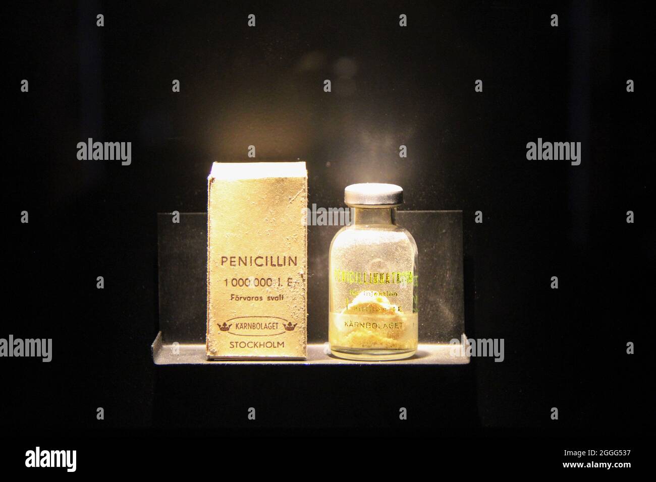 La première bouteille originale de pénicilline Banque D'Images