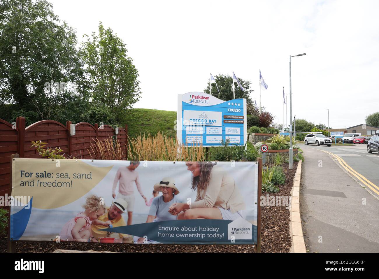 Image ©sous licence de Parsons Media. 20/08/2021. Londres, Royaume-Uni. Parc de vacances de Trecco Bay. Vue générale sur le parc de vacances de Trecco Bay dans le sud du pays de Galles. Photo par Andrew Parsons / Parsons Media Banque D'Images