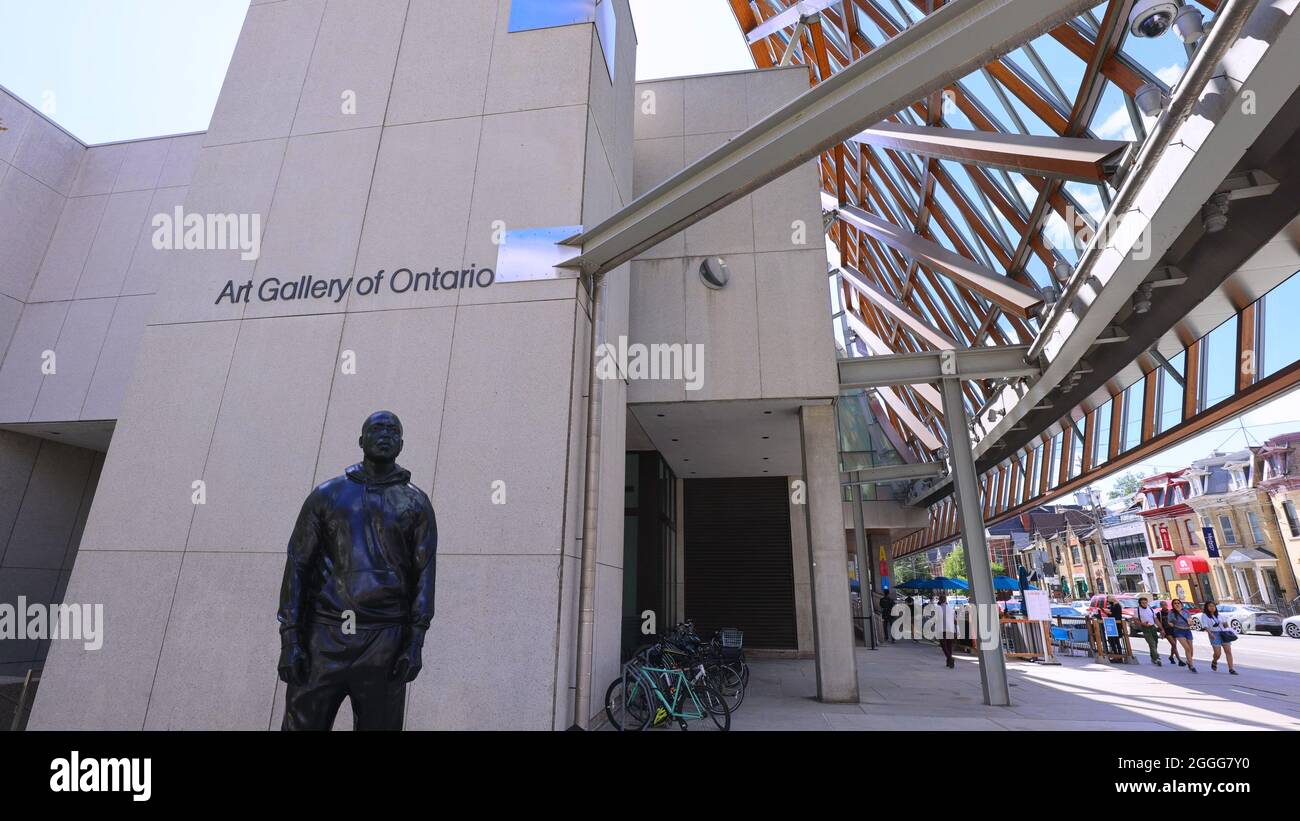 Toronto, Canada, le 5 août 2021 : Famous Art Gallery of Ontario un complexe de musées d'art, l'un des plus grands musées d'art d'Amérique du Nord et le deuxième plus grand musée d'art de Toronto Banque D'Images